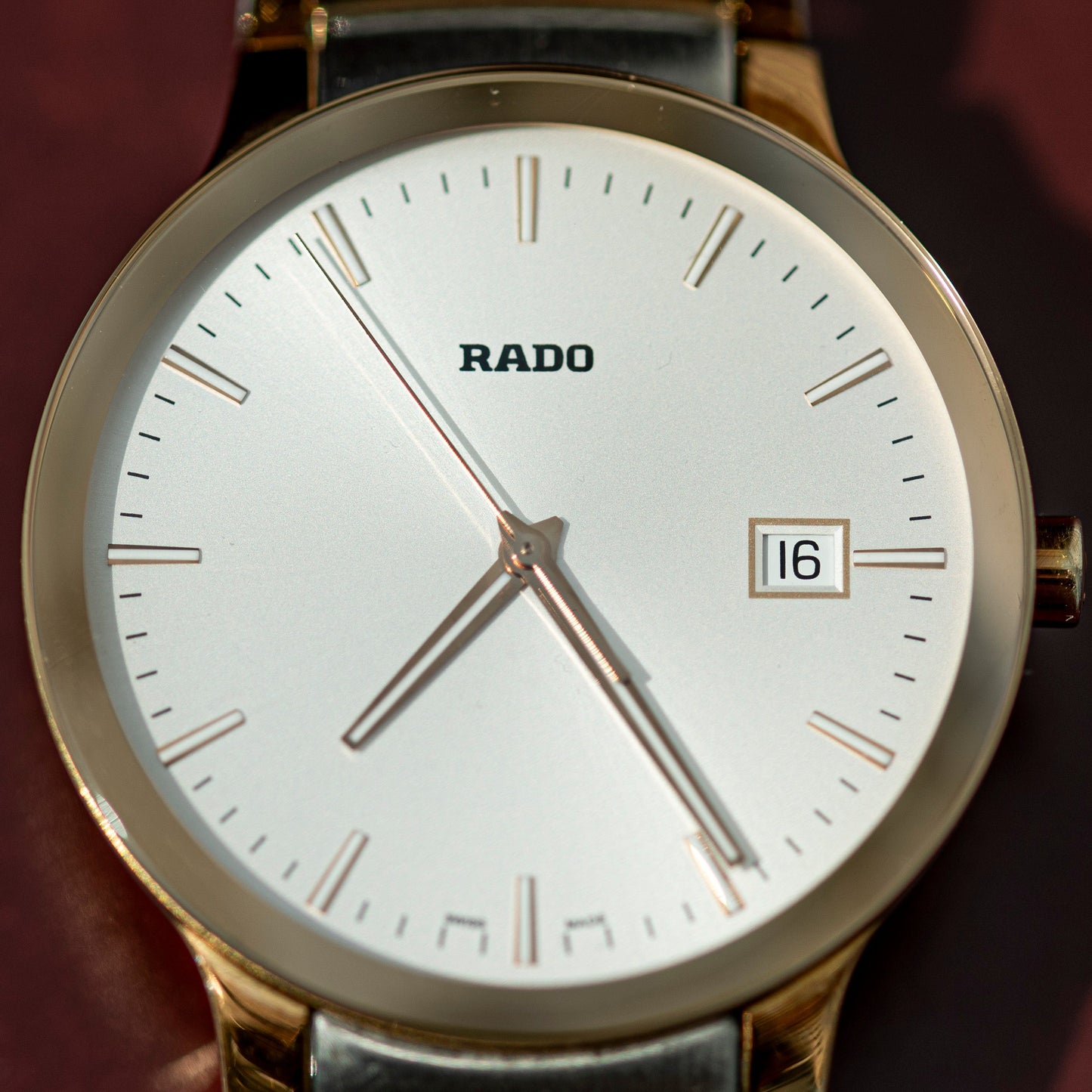 RADO CENTRIX QUARTZ DATE TWO TONE CERAMIC STAINLESS STEEL SWISS PRELOVED WATCH