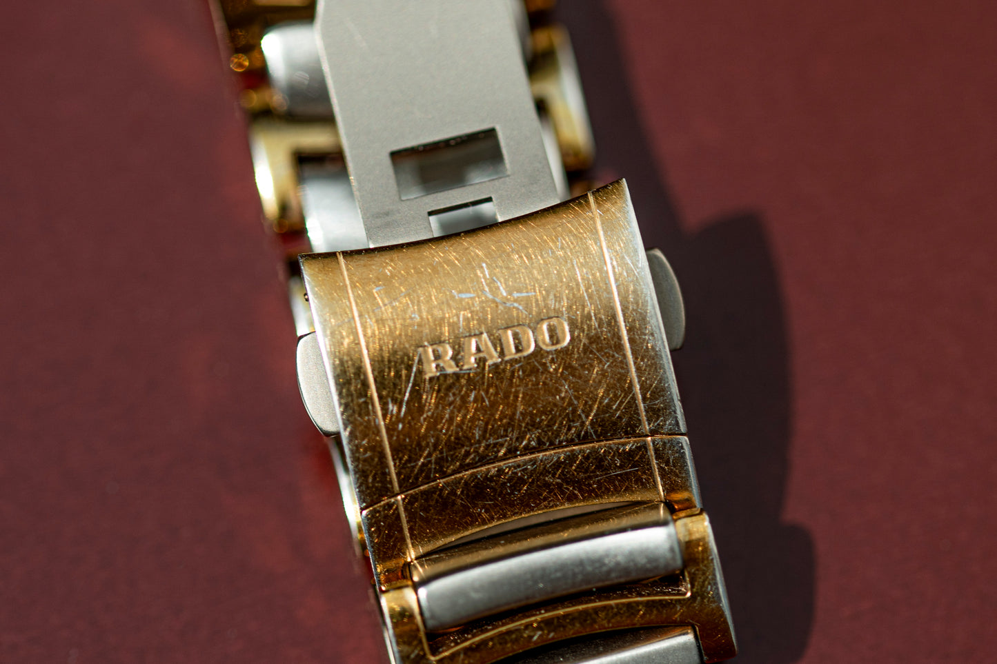 RADO CENTRIX QUARTZ DATE TWO TONE CERAMIC STAINLESS STEEL SWISS PRELOVED WATCH