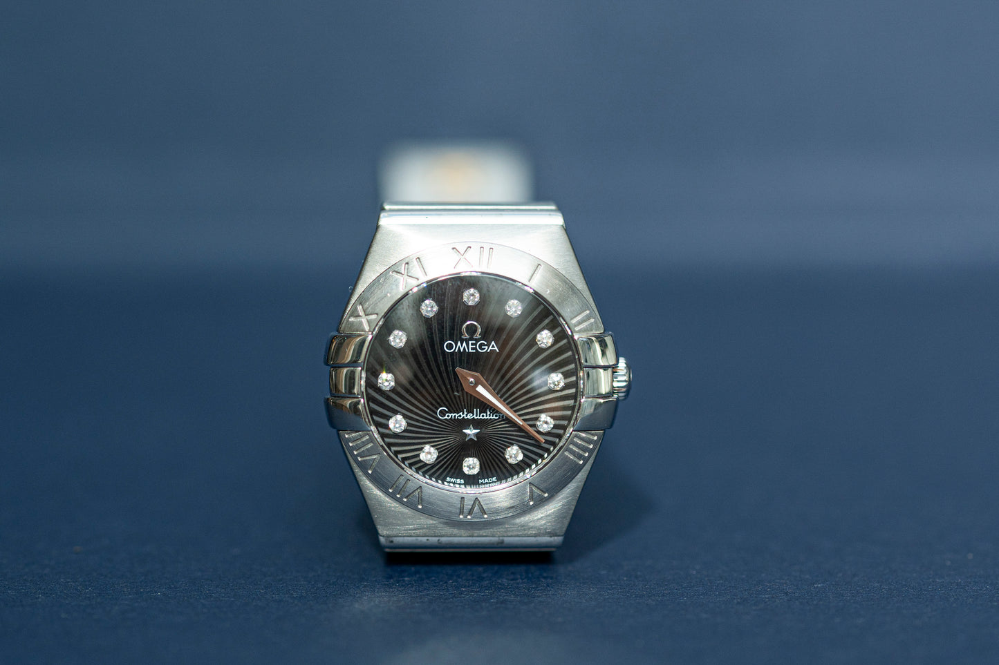 OMEGA CONSTELLATION SUPERNOVA DIAL FACTORY DIAMONDS QUARTZ STAINLESS STEEL SWISS PRELOVED WATCH