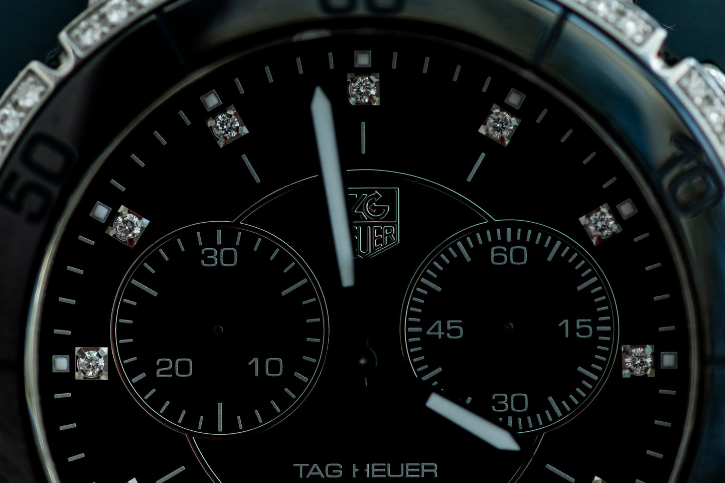 TAG HEUER FORMULA 1 DIAMOND CHRONOGRAPH BLACK DIAL FULL SET SWISS PRELOVED WATCH