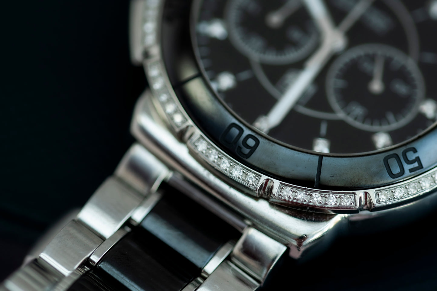 TAG HEUER FORMULA 1 DIAMOND CHRONOGRAPH BLACK DIAL FULL SET SWISS PRELOVED WATCH