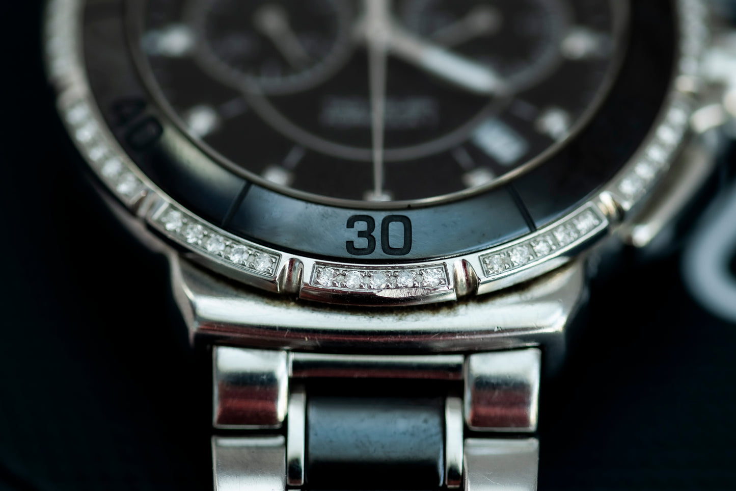 TAG HEUER FORMULA 1 DIAMOND CHRONOGRAPH BLACK DIAL FULL SET SWISS PRELOVED WATCH