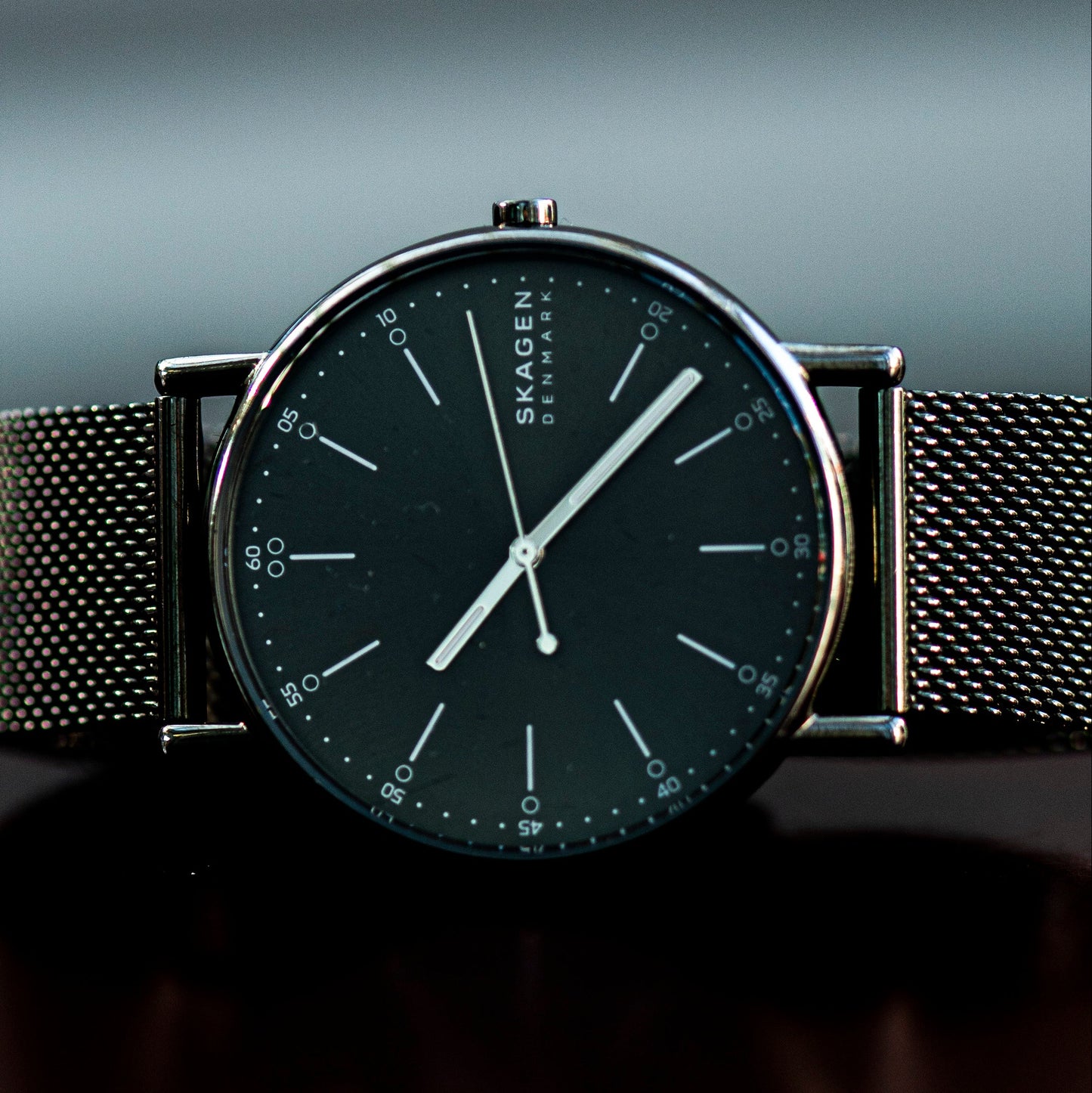 SKAGEN SIGNATURE SKW6577 BLACK DIAL GUNMETAL MESH QUARTZ DENMARK PRELOVED WATCH