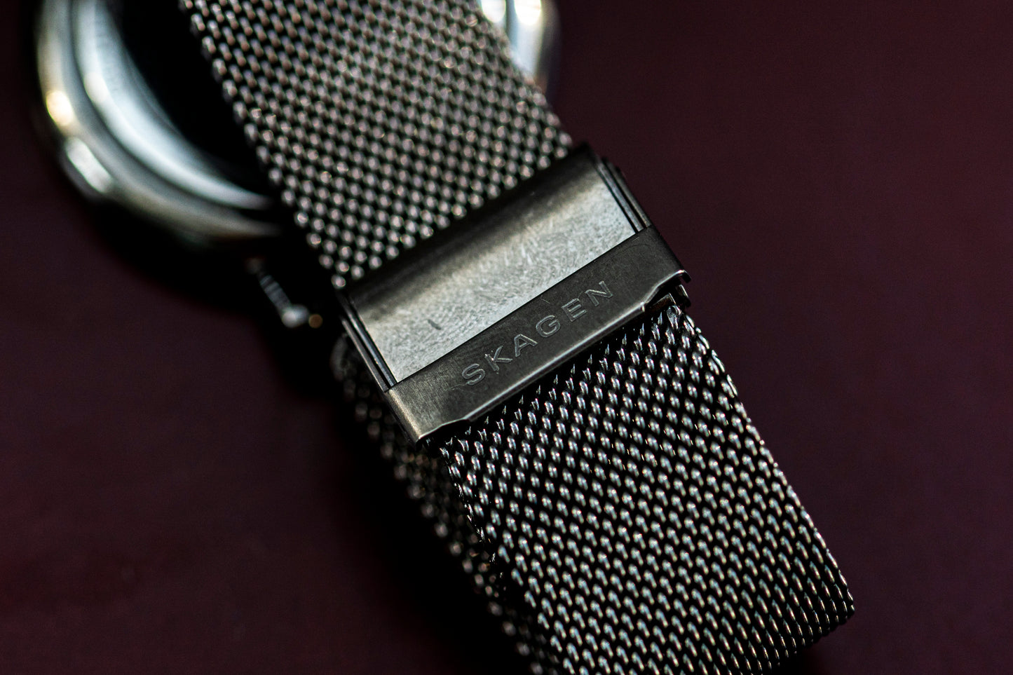 SKAGEN SIGNATURE SKW6577 BLACK DIAL GUNMETAL MESH QUARTZ DENMARK PRELOVED WATCH