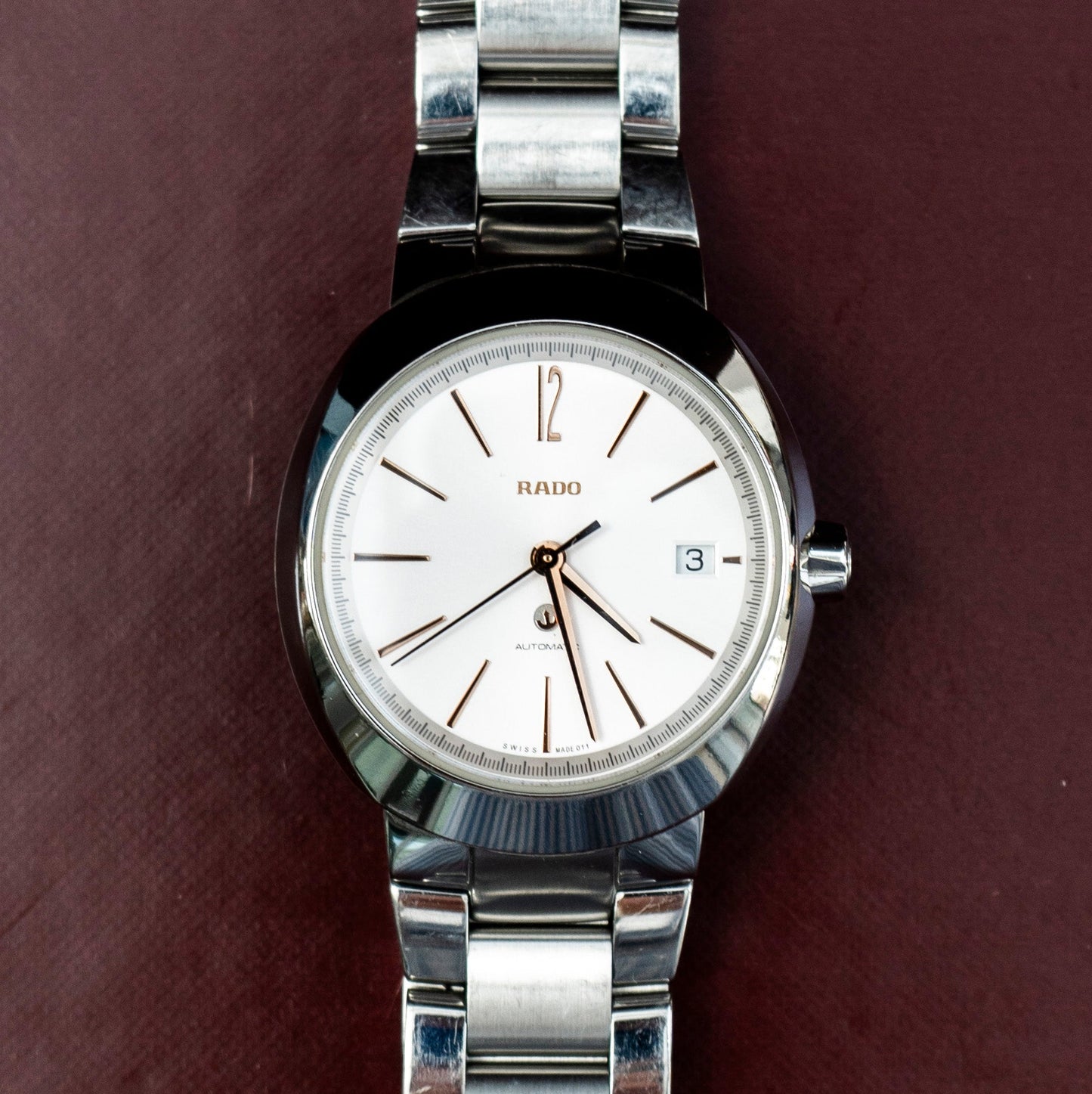 RADO D-STAR AUTOMATIC WHITE DIAL TITANIUM SWISS PRELOVED WATCH