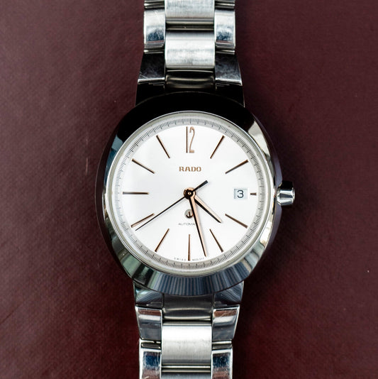 RADO D-STAR AUTOMATIC WHITE DIAL TITANIUM SWISS PRELOVED WATCH