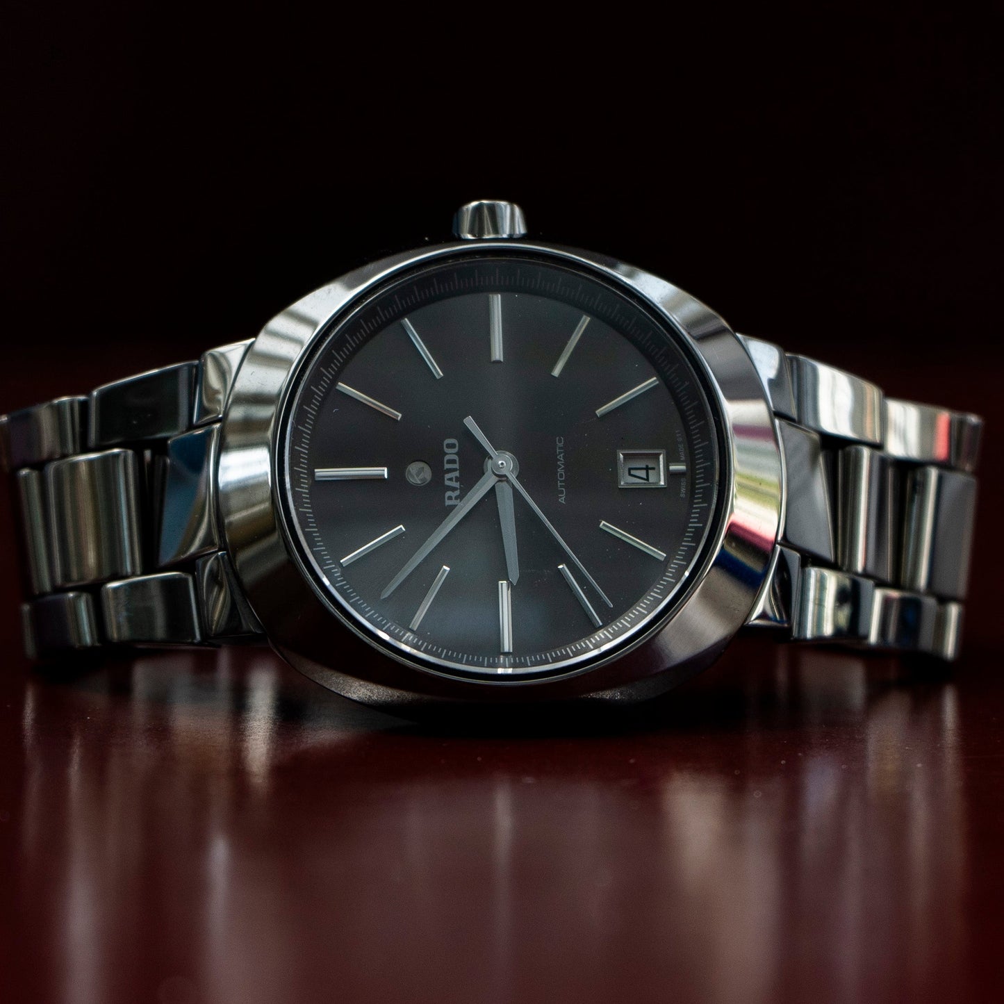 RADO D-STAR AUTOMATIC BLACK SUNBURST DIAL HIGH-TECH CERAMIC SWISS PRELOVED WATCH