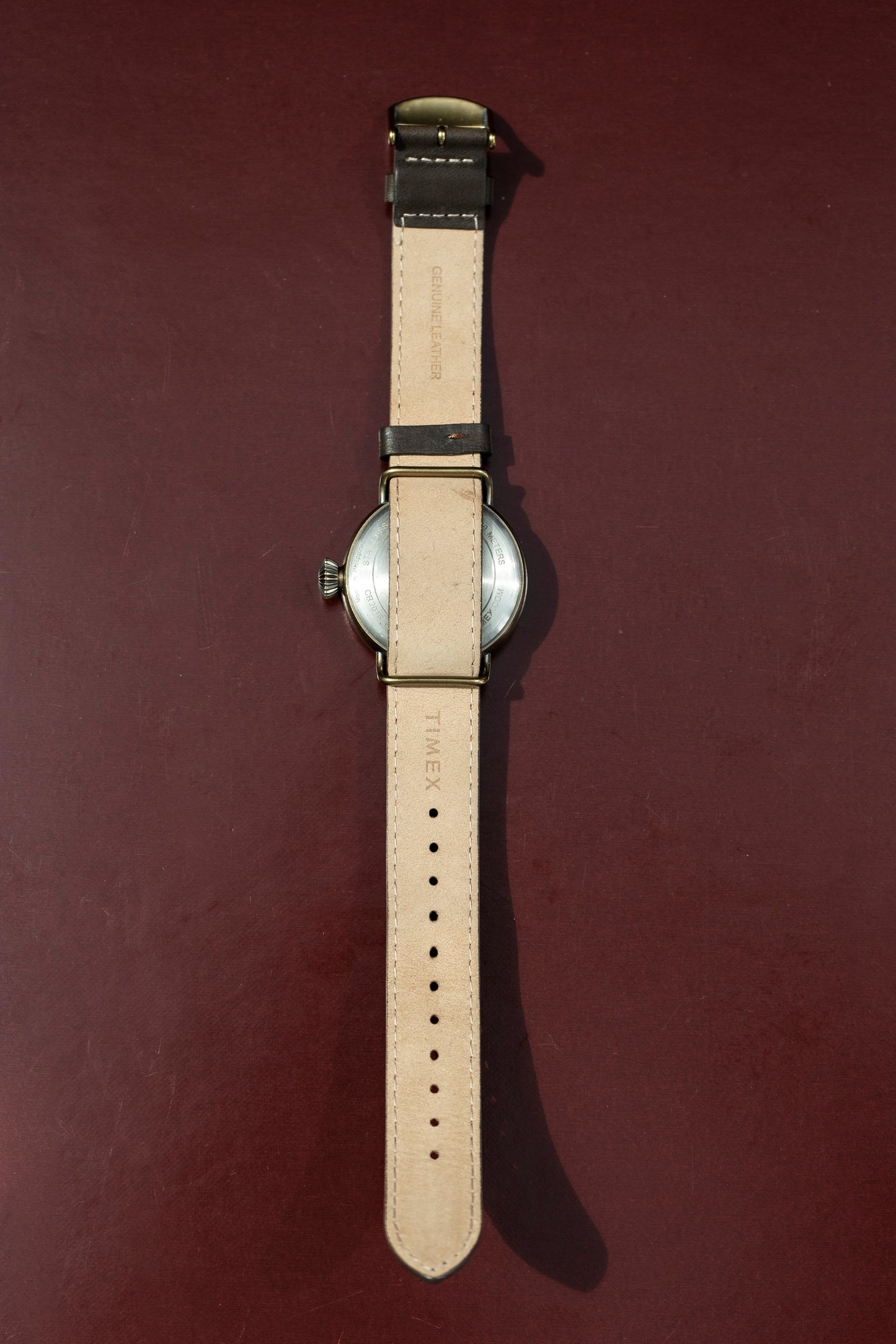 TIMEX MARLIN INDIGLO WHITE DIAL GENUINE LEATHER STRAP QUARTZ PRELOVED WATCH