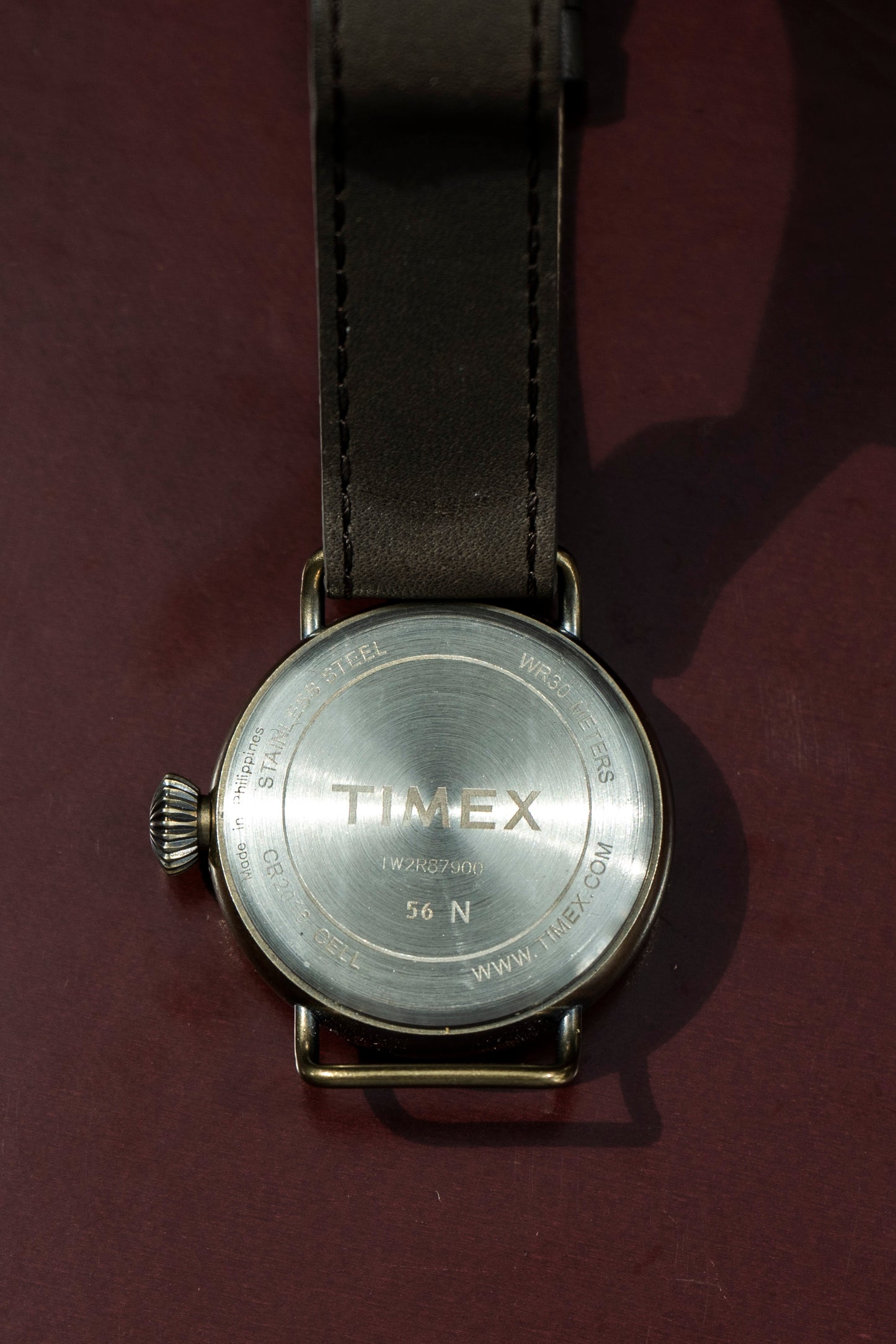 TIMEX MARLIN INDIGLO WHITE DIAL GENUINE LEATHER STRAP QUARTZ PRELOVED WATCH