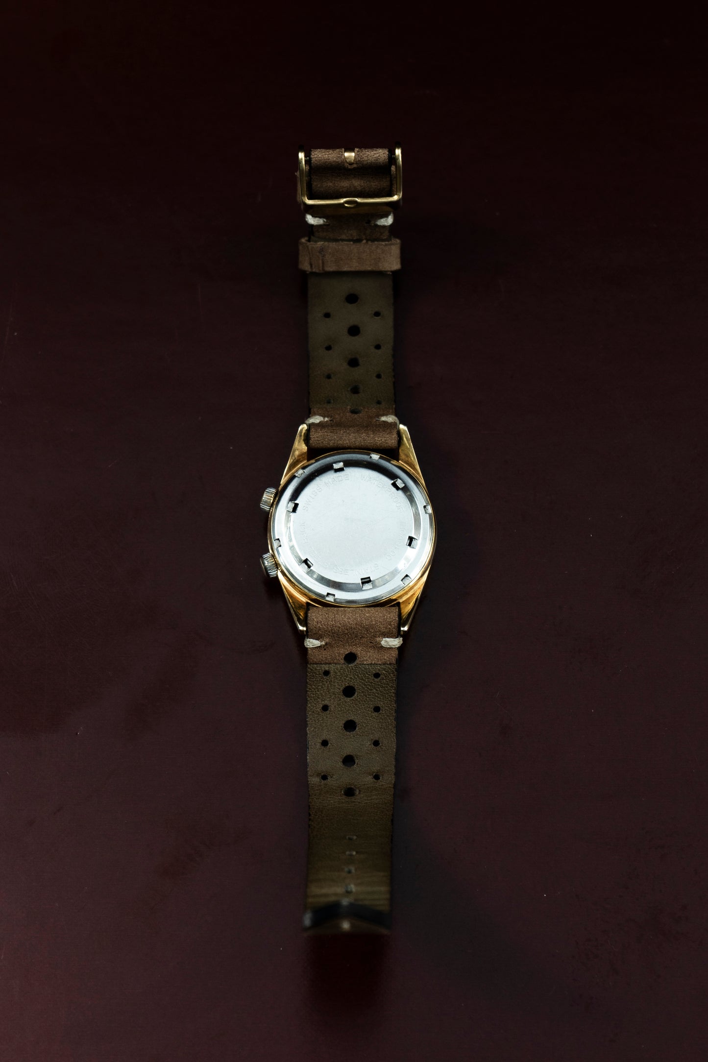 BENMORE ALARM MANUAL WIND BLACK DIAL GOLD-TONE CASE VINTAGE SWISS PRELOVED WATCH