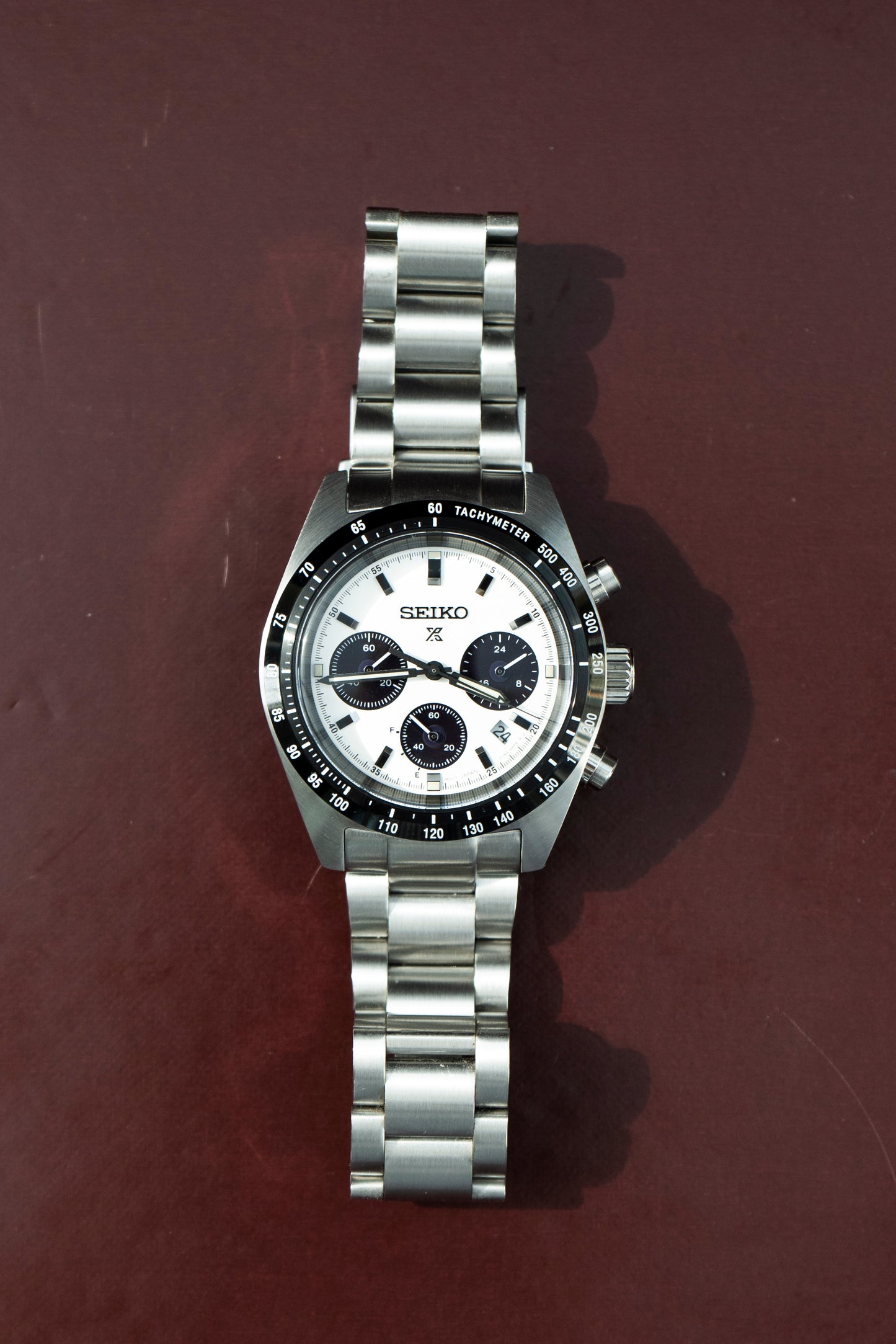 SEIKO PROSPEX SPEEDTIMER CHRONOGRAPH PANDA DIAL SOLAR PRELOVED WATCH