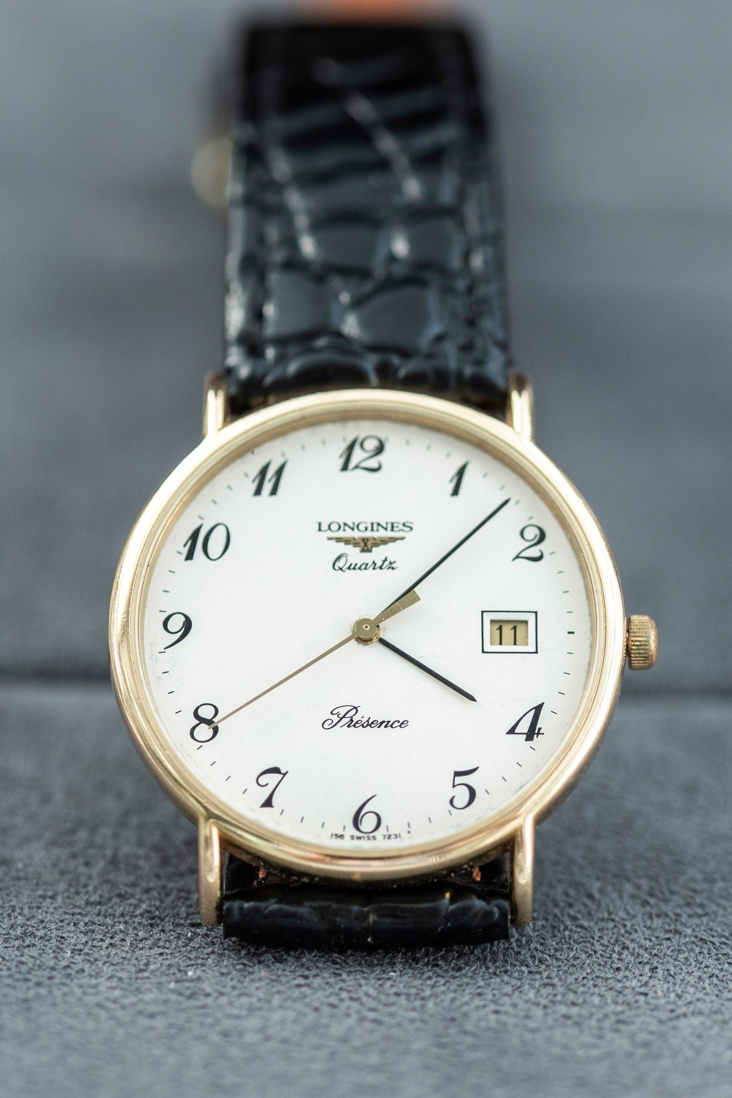 LONGINES PRESENCE WHITE DIAL GOLD-TONE QUARTZ SWISS PRELOVED WATCH