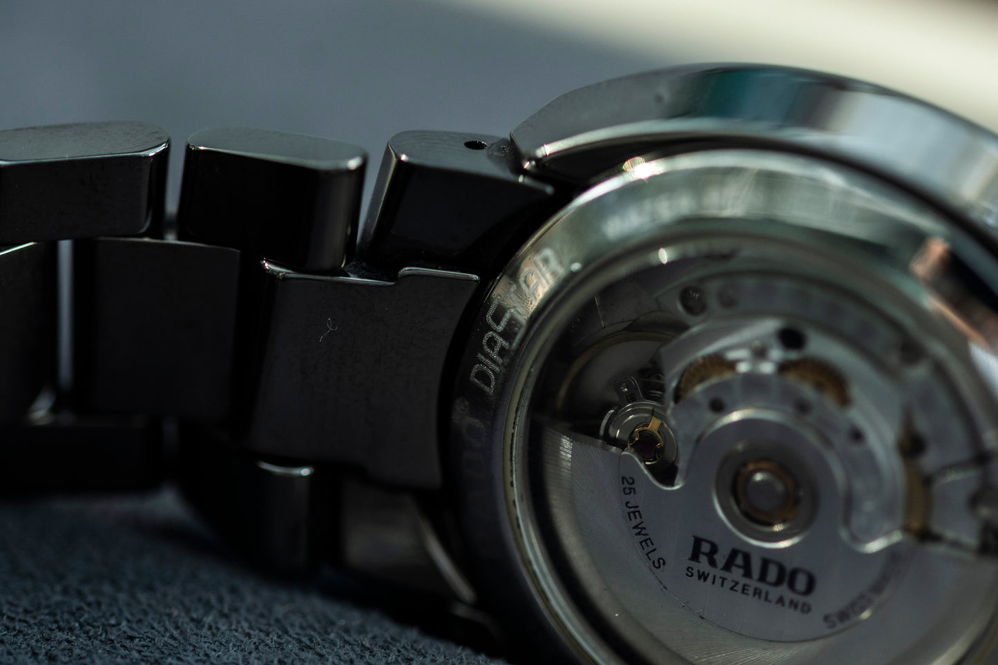 RADO D-STAR AUTOMATIC BLACK SUNBURST DIAL HIGH-TECH CERAMIC SWISS PRELOVED WATCH