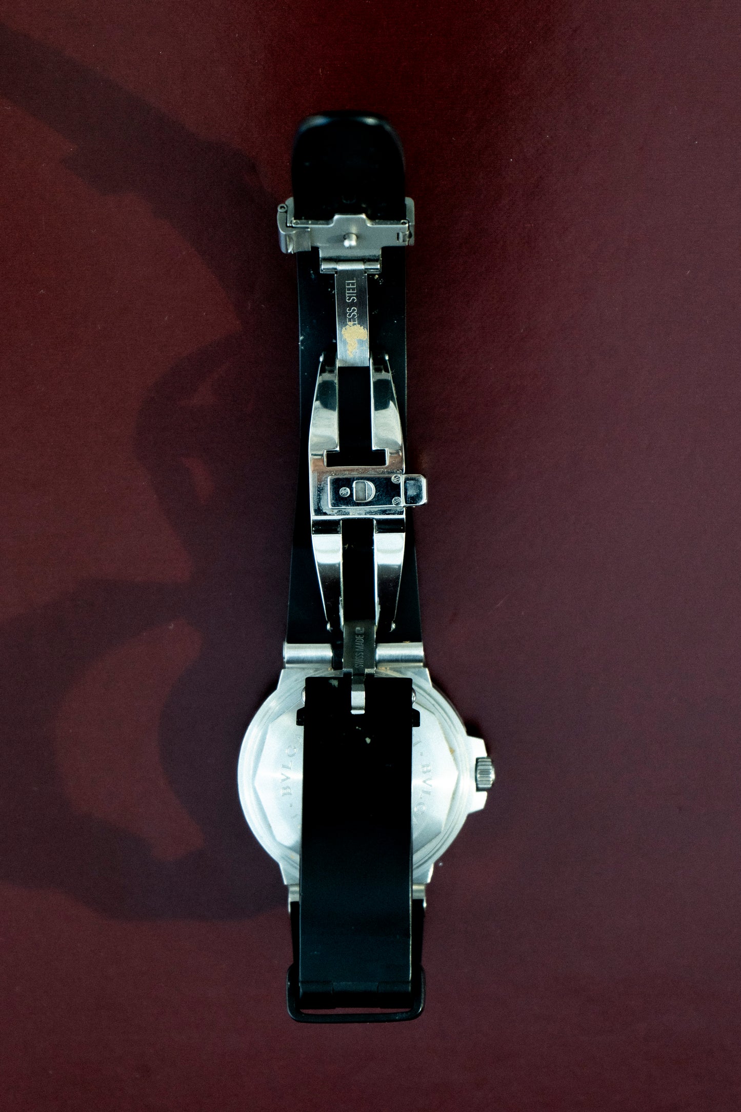 BVLGARI DIAGONO SCUBA AUTOMATIC 200M BLACK DIAL SWISS PRE-LOVED WATCH