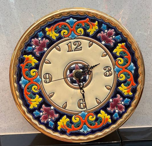 HERMLE WALL CLOCK SPANISH ART DECO 24K GOLD PLATED