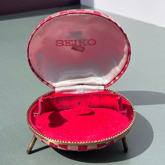VINTAGE SEIKO ROUND PRESENTATION WATCH BOX
