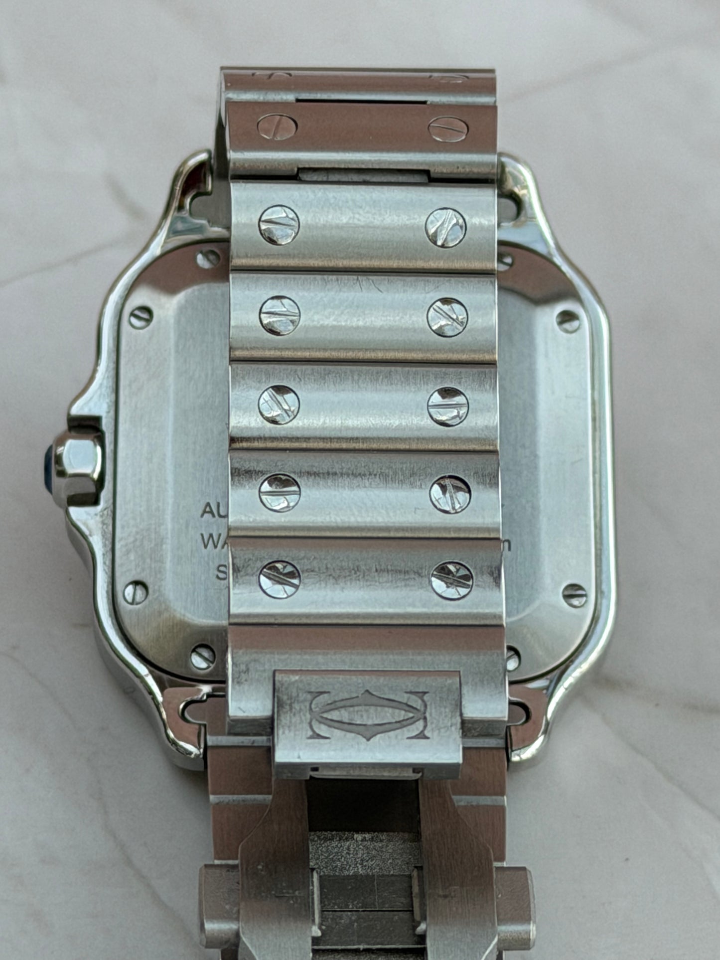 CARTIER SANTOS DE CARTIER FULL SET AUTOMATIC CARTIER DIAMONDS SWISS NEVER USED PRELOVED WATCH