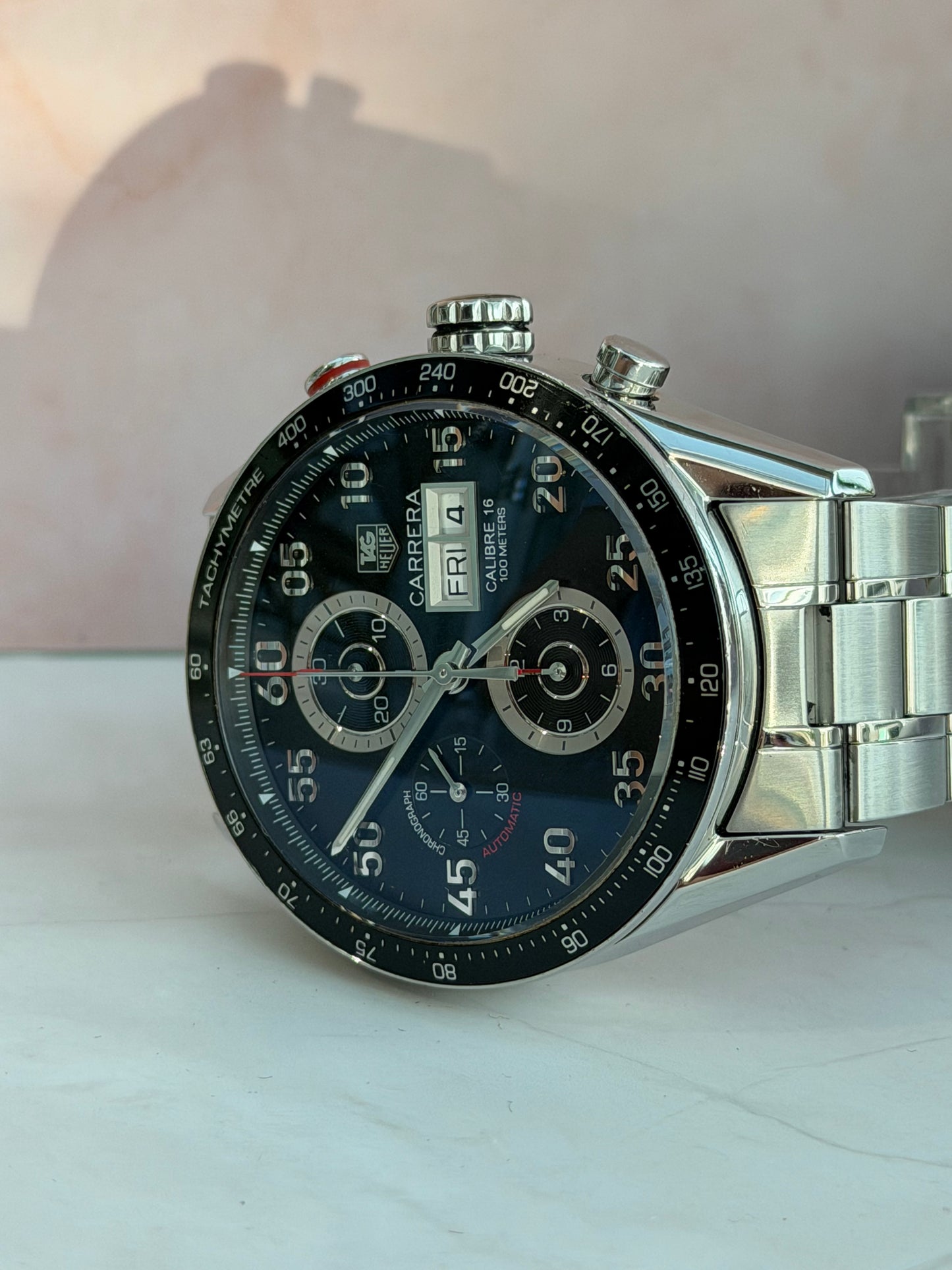 TAG HEUER CARRERA CALIBRE 16 CHRONOGRAPH AUTOMATIC SWISS PRELOVED WATCH
