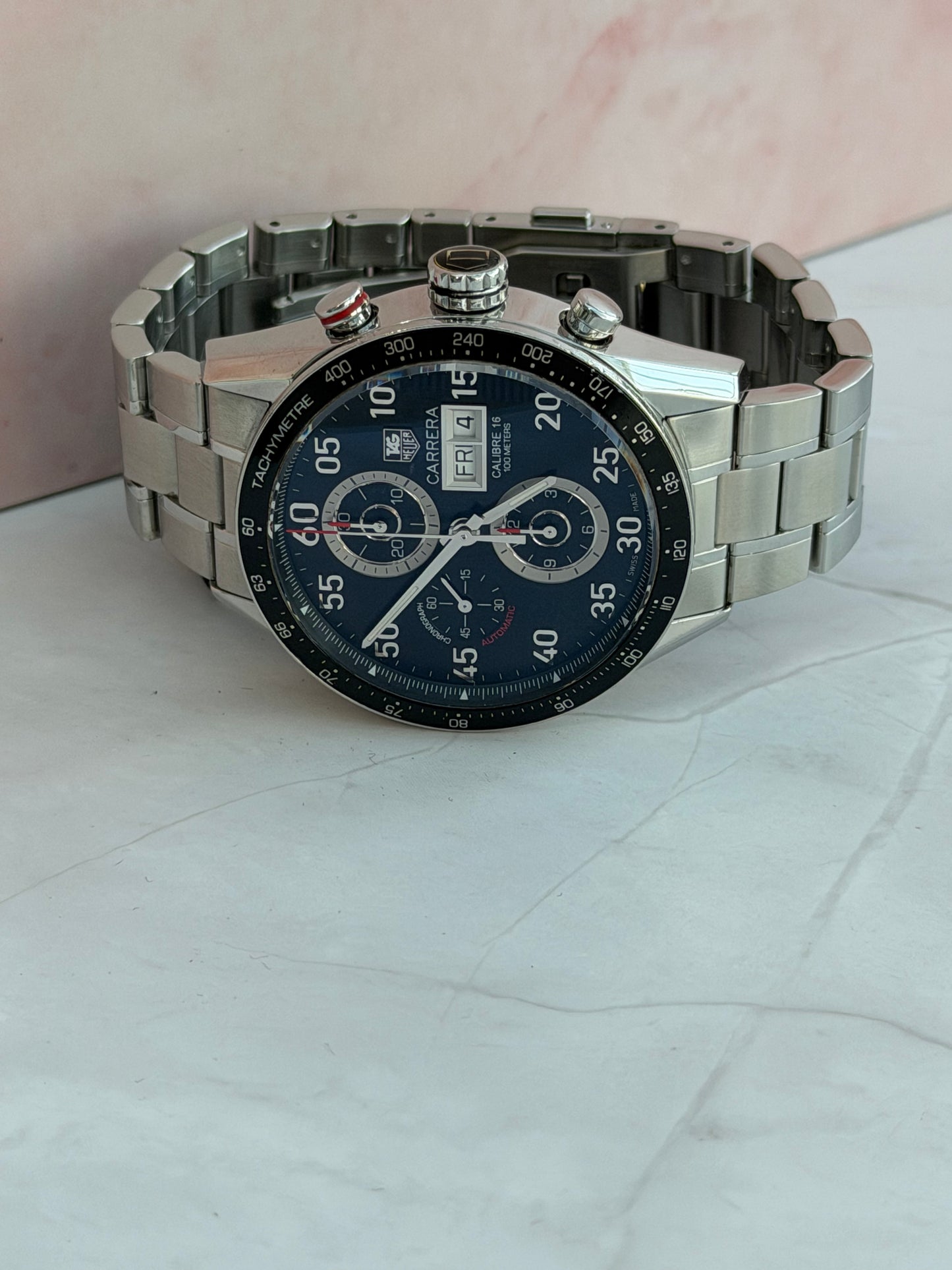 TAG HEUER CARRERA CALIBRE 16 CHRONOGRAPH AUTOMATIC SWISS PRELOVED WATCH