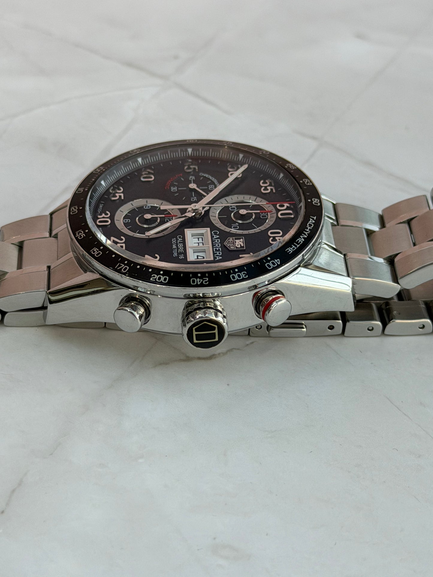 TAG HEUER CARRERA CALIBRE 16 CHRONOGRAPH AUTOMATIC SWISS PRELOVED WATCH