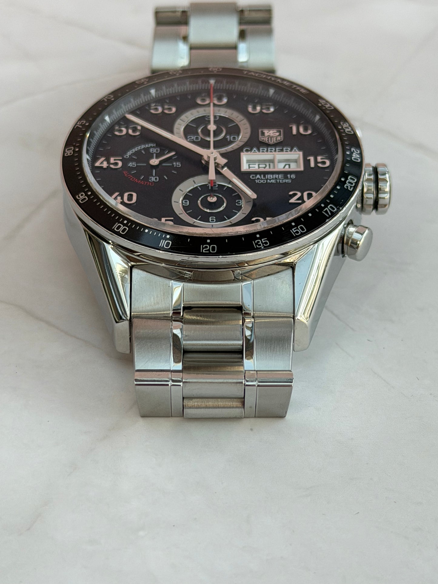 TAG HEUER CARRERA CALIBRE 16 CHRONOGRAPH AUTOMATIC SWISS PRELOVED WATCH