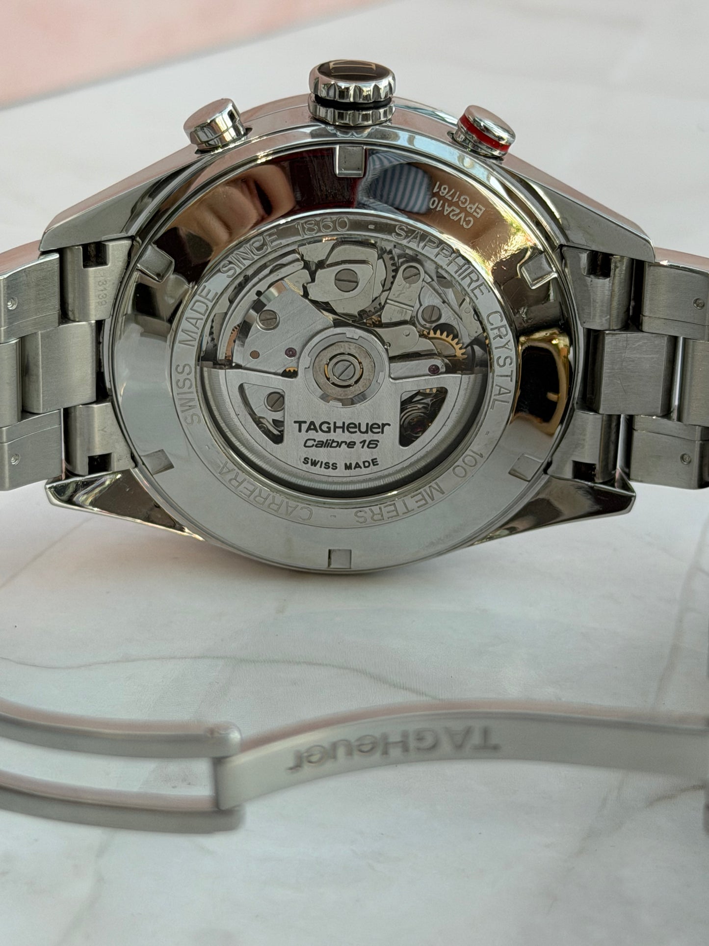 TAG HEUER CARRERA CALIBRE 16 CHRONOGRAPH AUTOMATIC SWISS PRELOVED WATCH