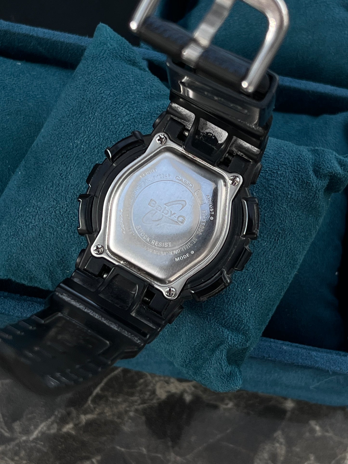 CASIO BABY-G WORLD TIME BLACK DENIM QUARTZ PRELOVED WATCH