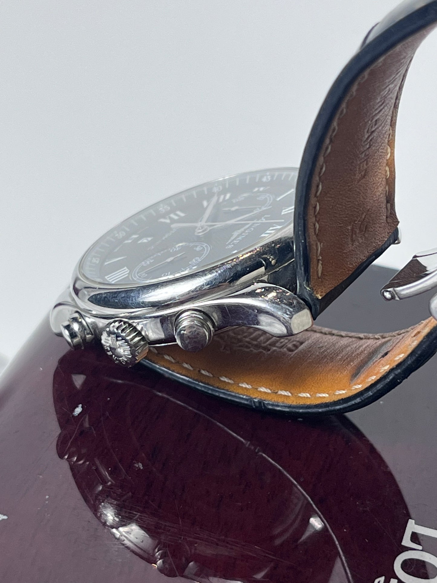 LONGINES MASTER COLLECTION CHRONOGRAPH AUTOMATIC SWISS STEEL PRELOVED GUILLOCHE DIAL WATCH