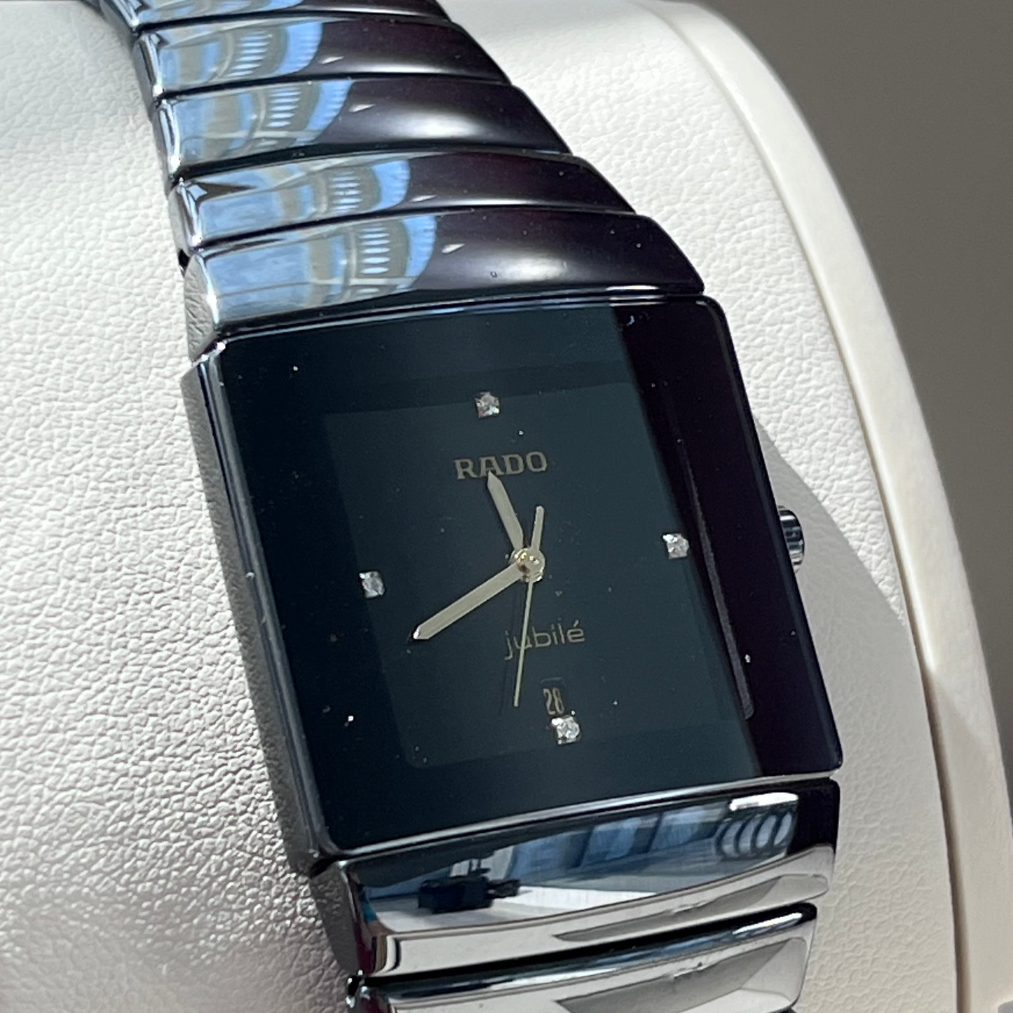 RADO DIASTAR JUBILÉ BLACK HIGH-TECH CERAMIC SWISS QUARTZ PRELOVED WATCH