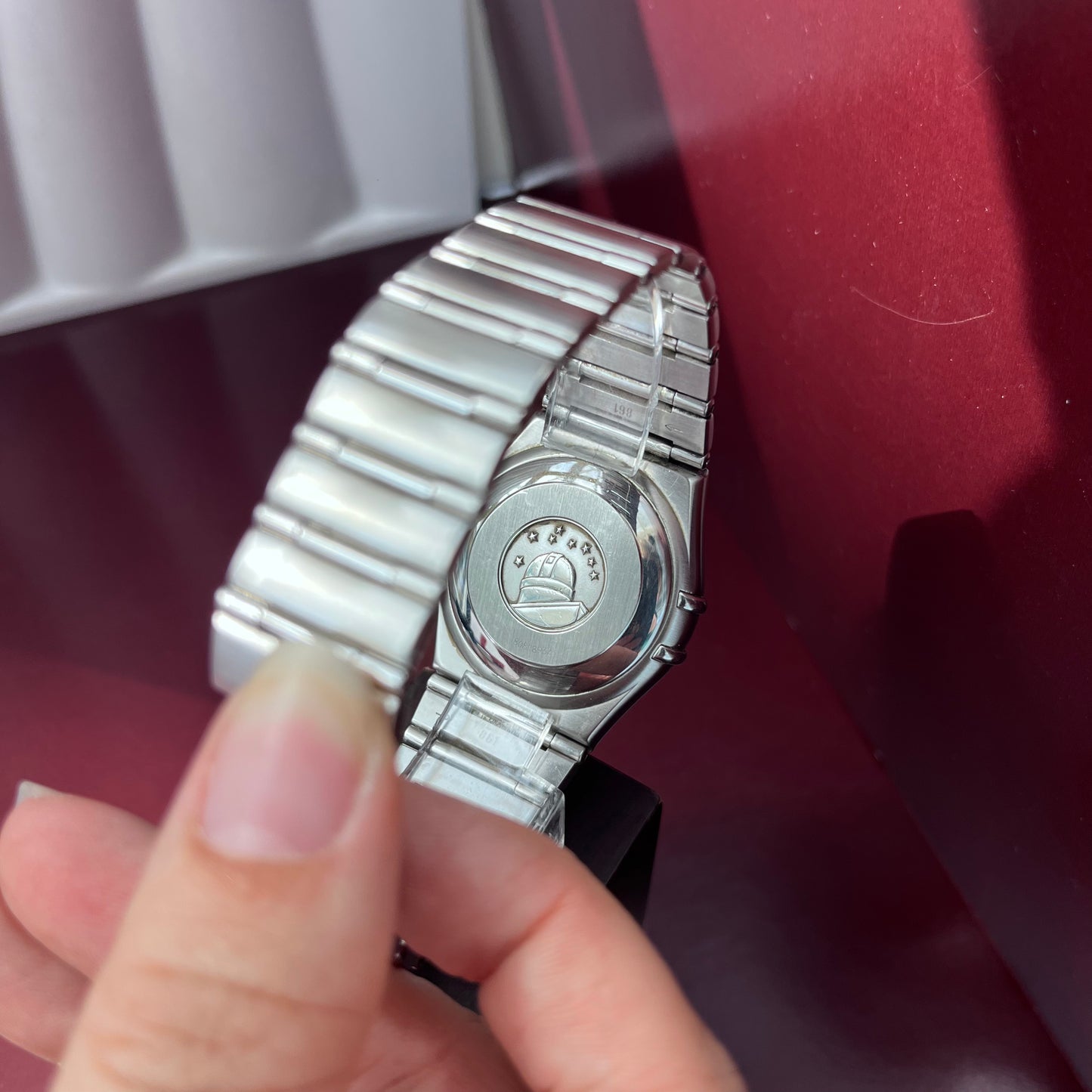 OMEGA CONSTELLATION CHRONOMETER AUTOMATIC DIAMOND LINEN DIAL SWISS PRELOVED WATCH
