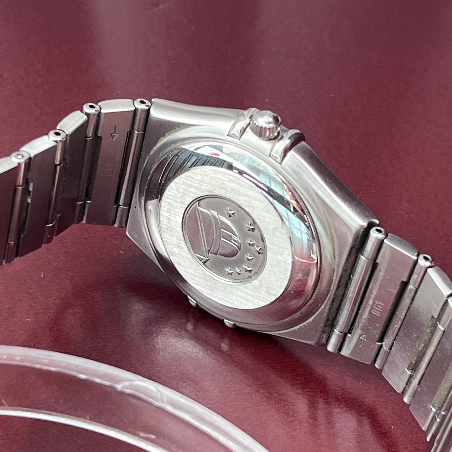OMEGA CONSTELLATION CHRONOMETER AUTOMATIC DIAMOND LINEN DIAL SWISS PRELOVED WATCH