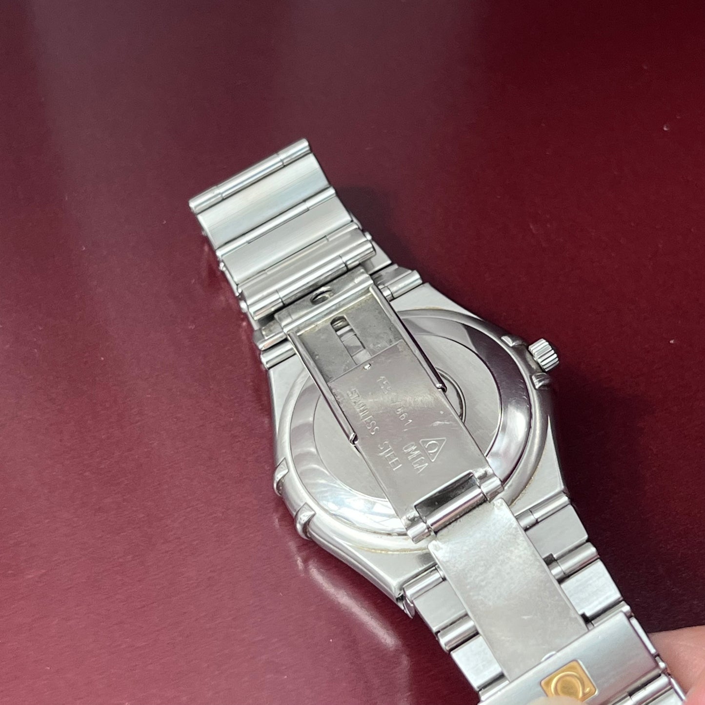 OMEGA CONSTELLATION CHRONOMETER AUTOMATIC DIAMOND LINEN DIAL SWISS PRELOVED WATCH