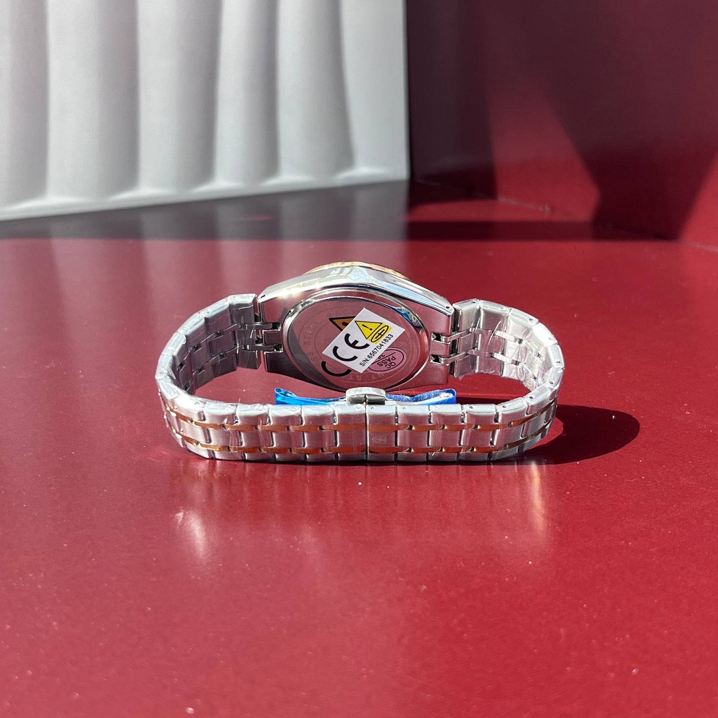 POEDAGAR DAY-DATE TWO TONE QUARTZ BRAND NEW FASHION WATCH