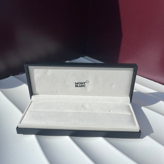 MONTBLANC PEN PRESENTATION BOX BLACK WITH WHITE INTERIOR