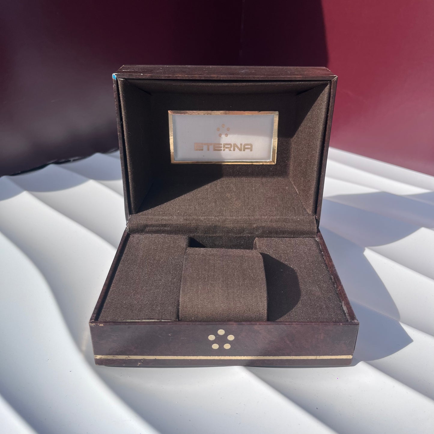 ETERNA WATCH PRESENTATION BOX BROWN VINTAGE ORIGINAL