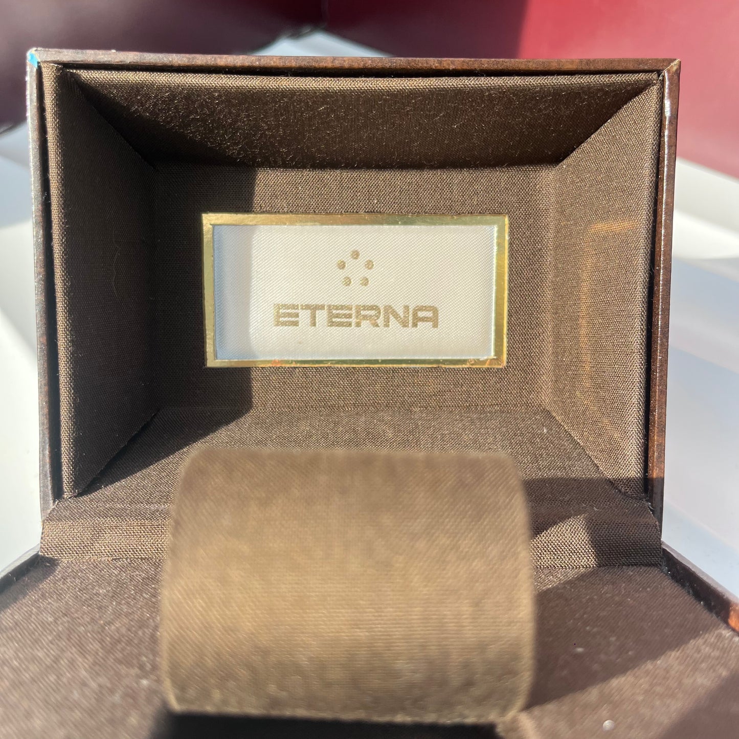 ETERNA WATCH PRESENTATION BOX BROWN VINTAGE ORIGINAL
