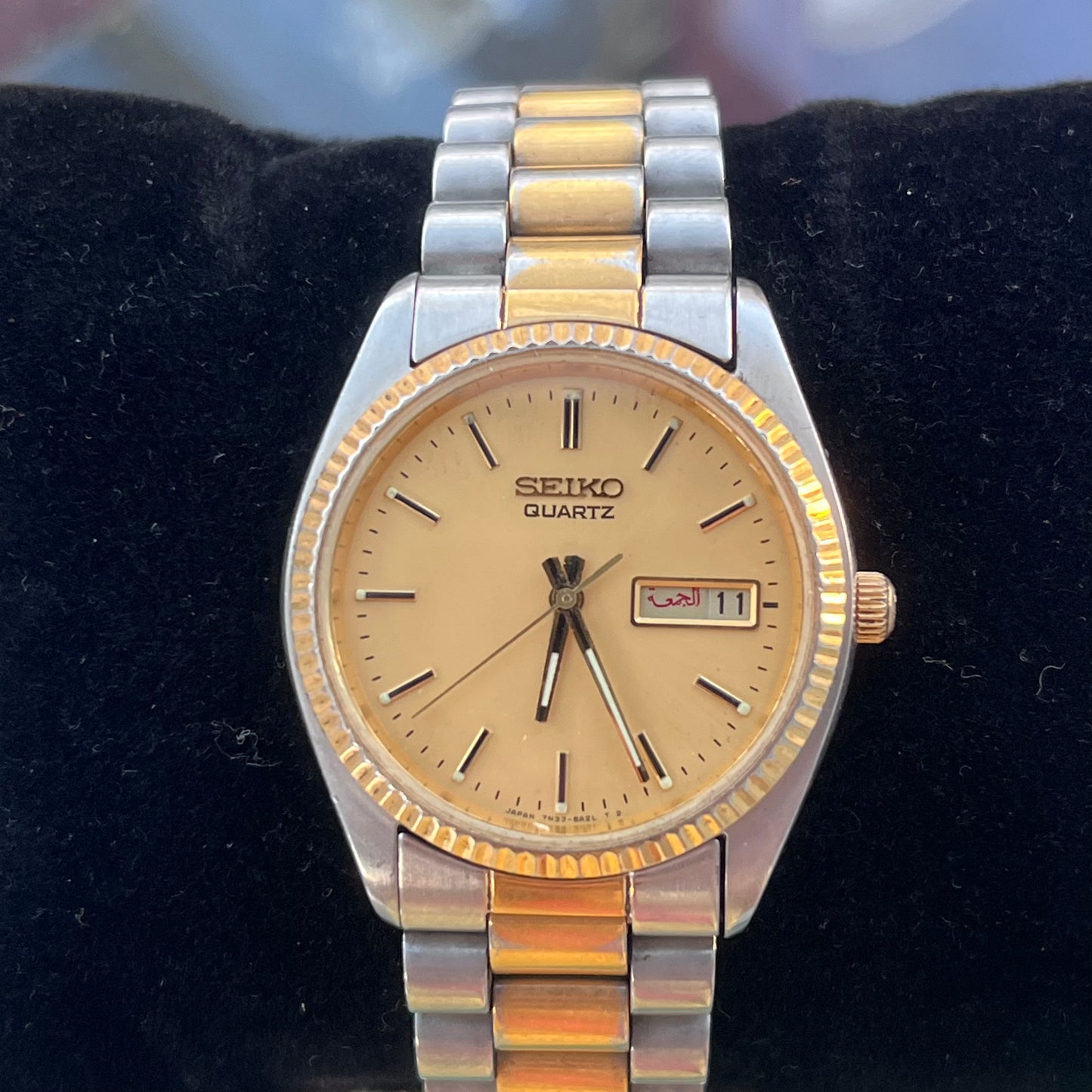 SEIKO TWO-TONE STEEL QUARTZ JAPAN PRELOVED WATCH