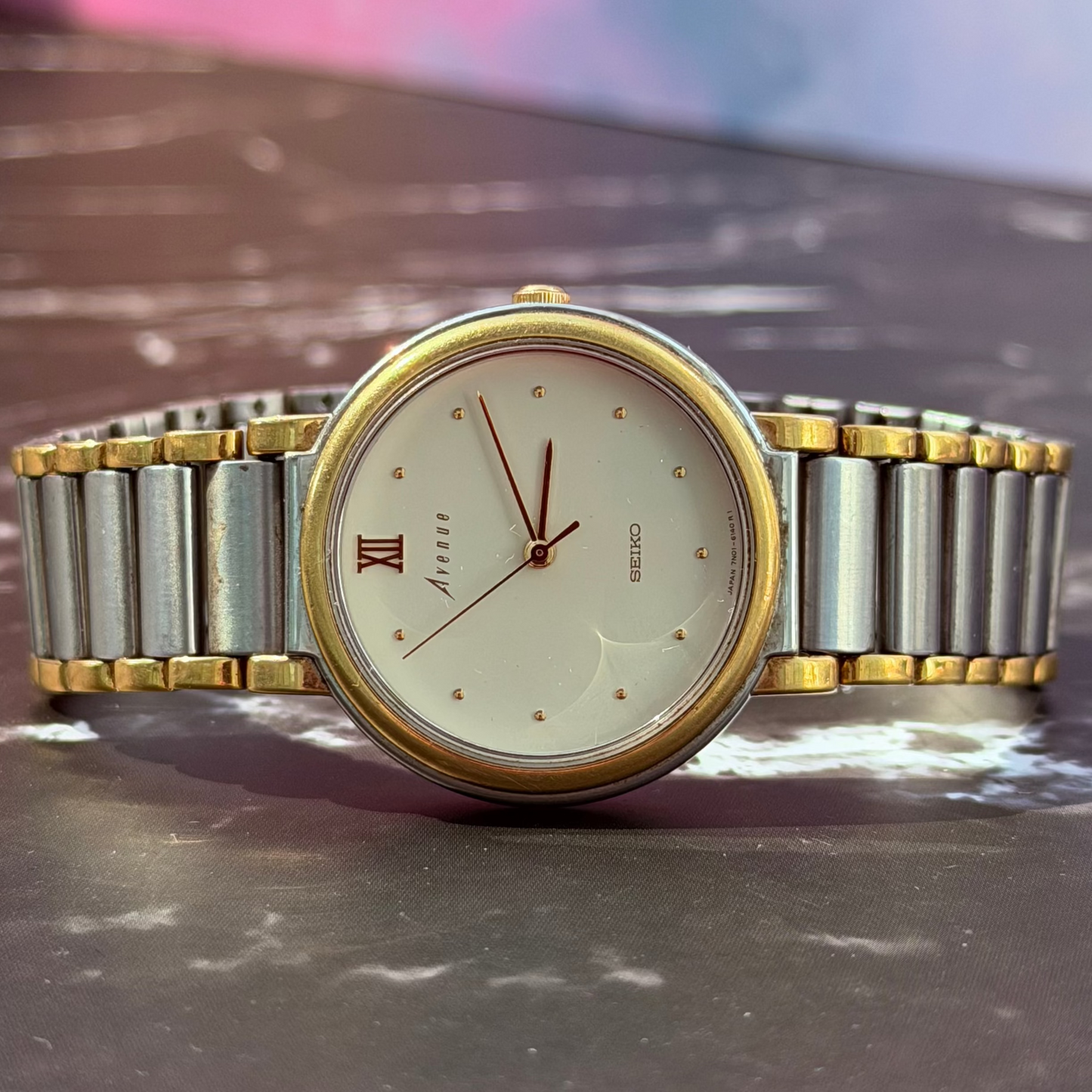 SEIKO AVENUE QUARTZ TWO-TONE JAPAN PRE-LOVED WATCH
