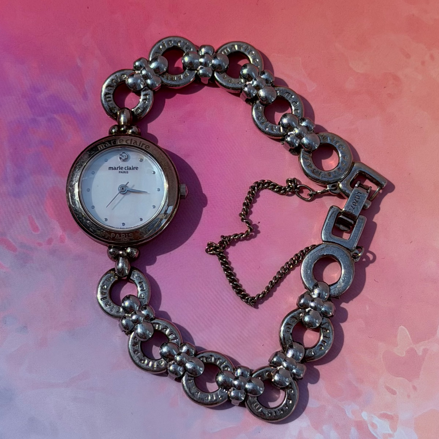 MARIE CLAIRE PARIS MOTHER OF PEARL DIAL QUARTZ LADIES BRACELET WATCH