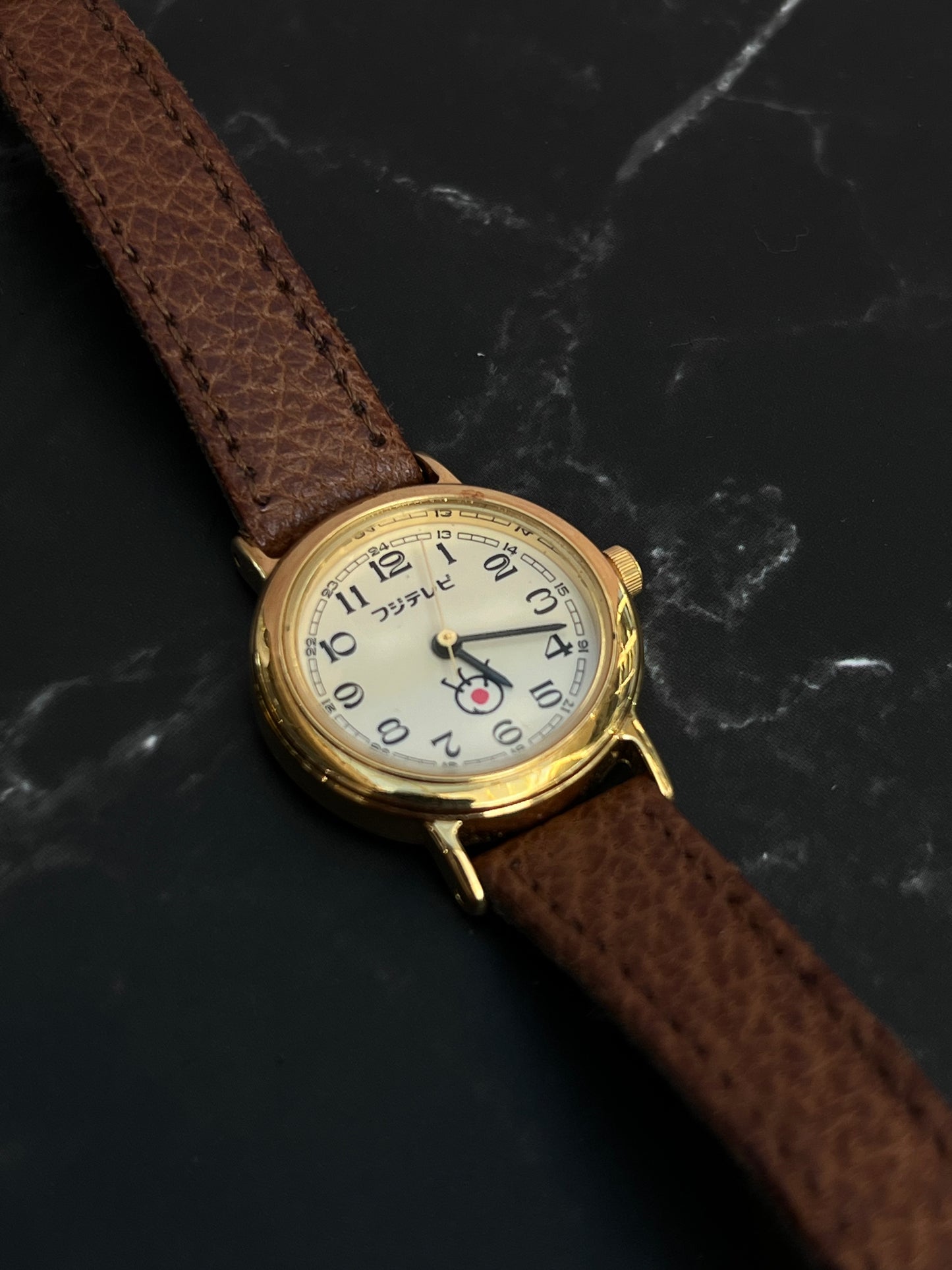 CITIZEN FUJITSU QUARTZ GOLD PLATED WHITE DIAL JAPAN PRELOVED WATCH