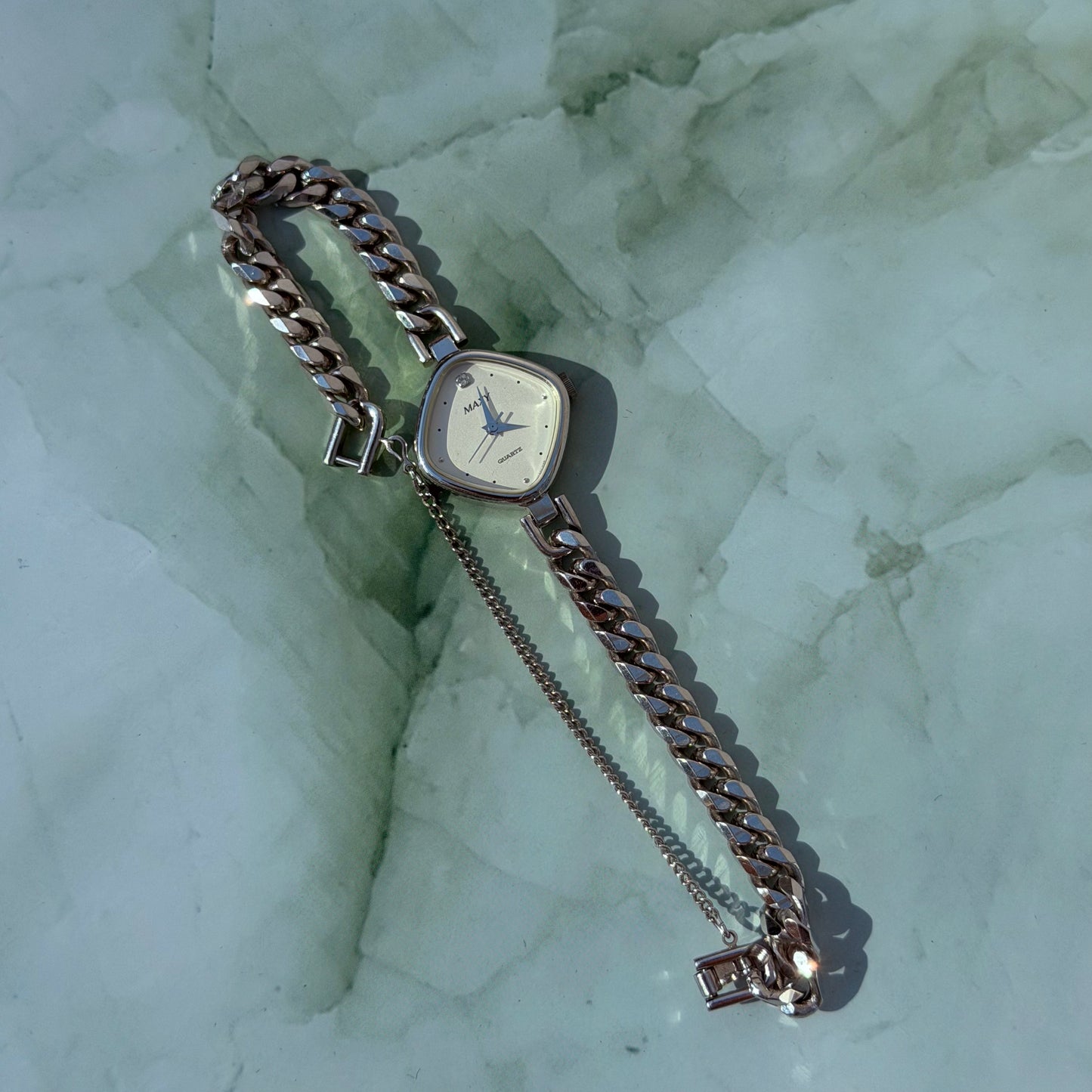 ORIENT QUARTZ SILVER-TONE LADIES BRACELET WATCH