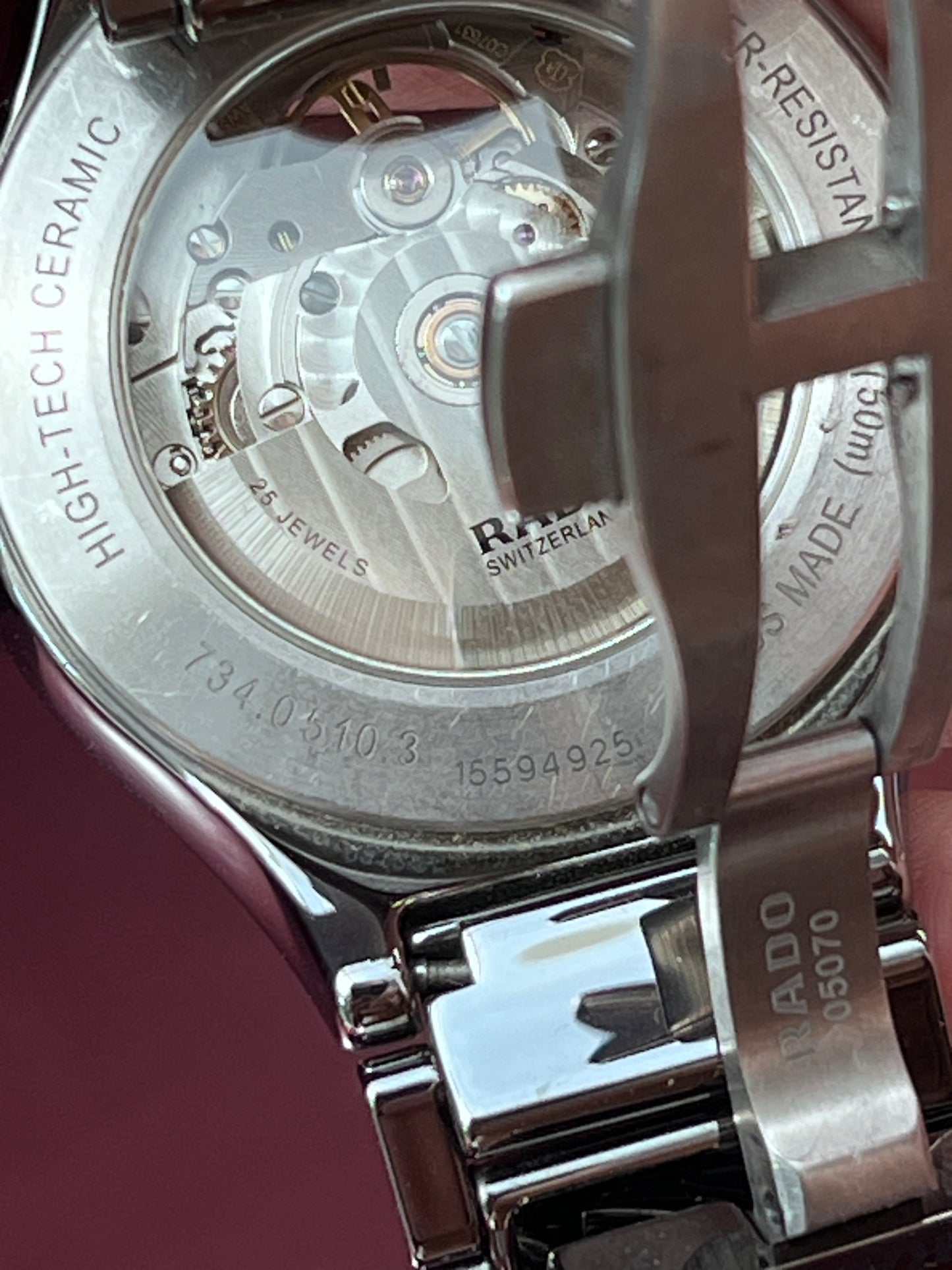 RADO TRUE FULL SET AUTOMATIC OPEN HEART SKELETON BLACK CERAMIC SWISS PRELOVED WATCH
