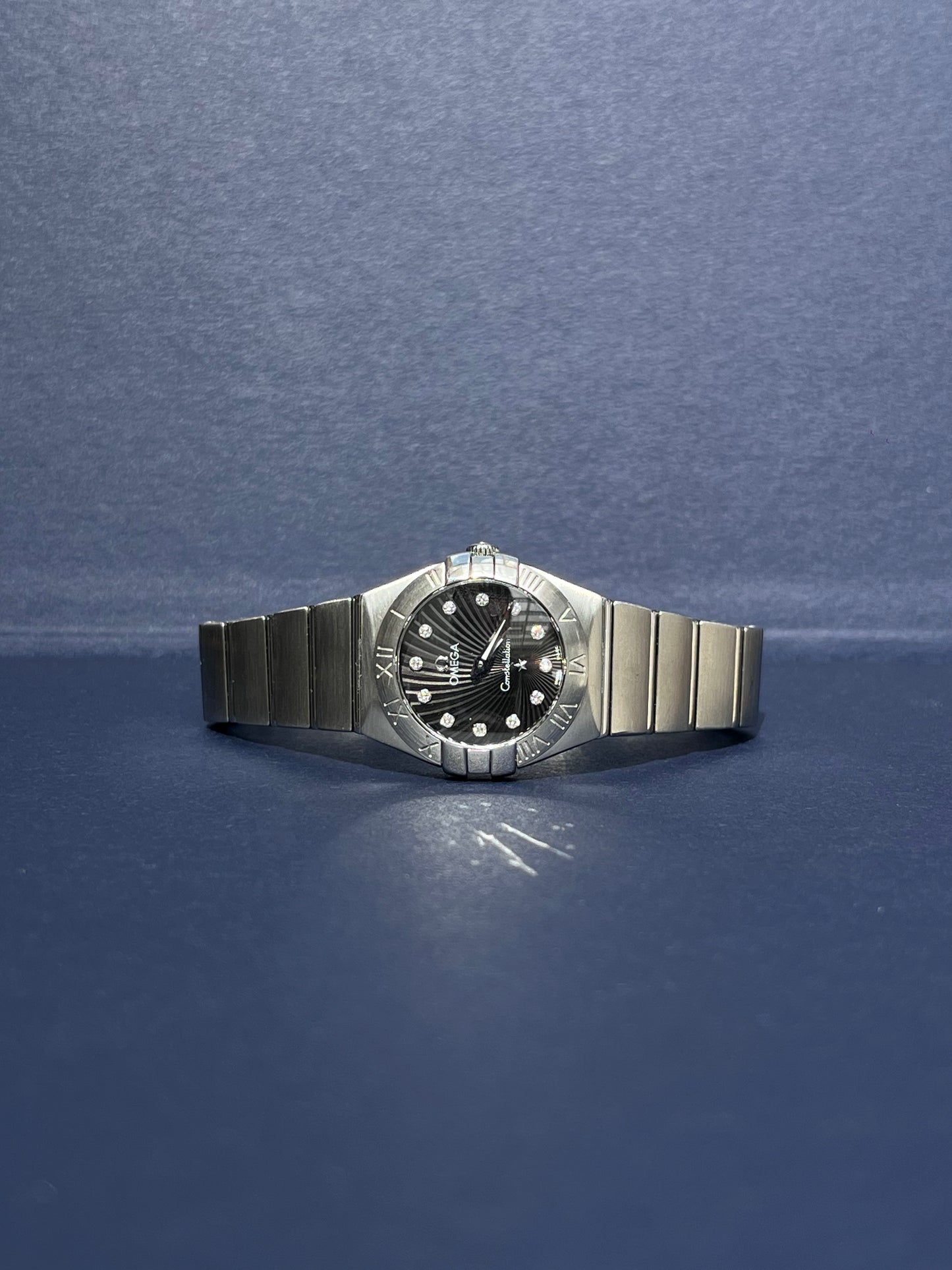 OMEGA CONSTELLATION SUPERNOVA DIAL FACTORY DIAMONDS QUARTZ STAINLESS STEEL SWISS PRELOVED WATCH