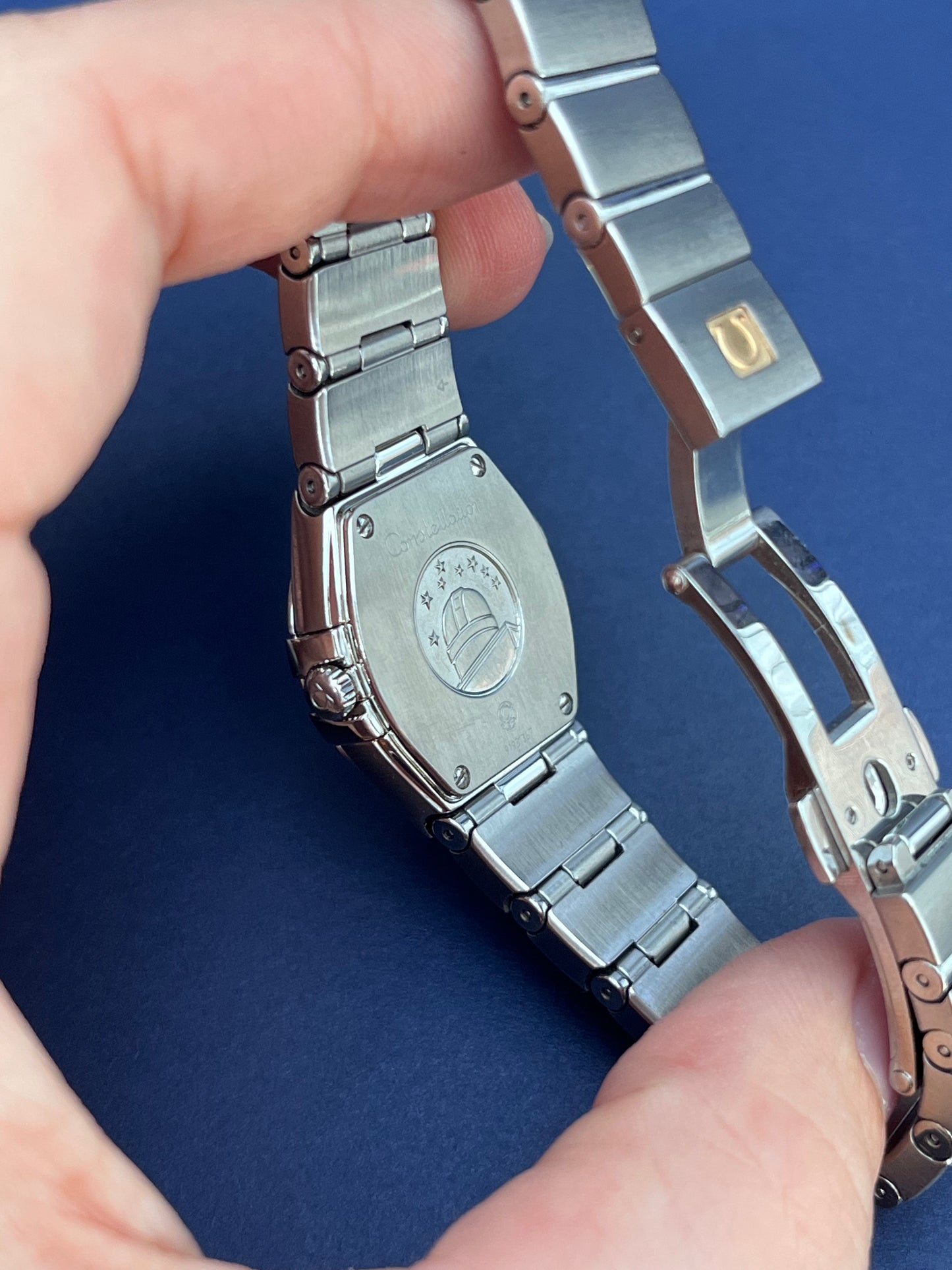 OMEGA CONSTELLATION SUPERNOVA DIAL FACTORY DIAMONDS QUARTZ STAINLESS STEEL SWISS PRELOVED WATCH