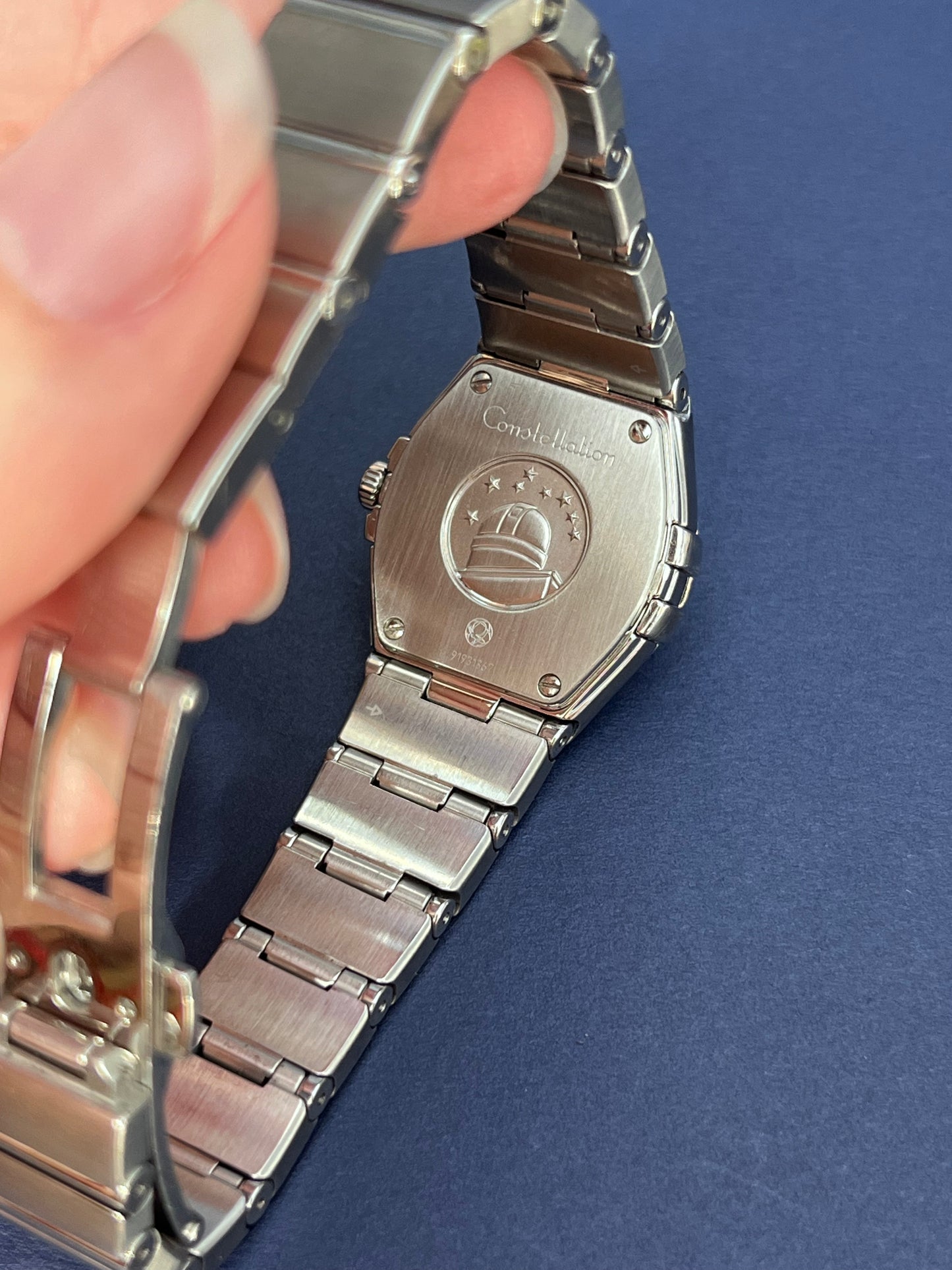 OMEGA CONSTELLATION SUPERNOVA DIAL FACTORY DIAMONDS QUARTZ STAINLESS STEEL SWISS PRELOVED WATCH