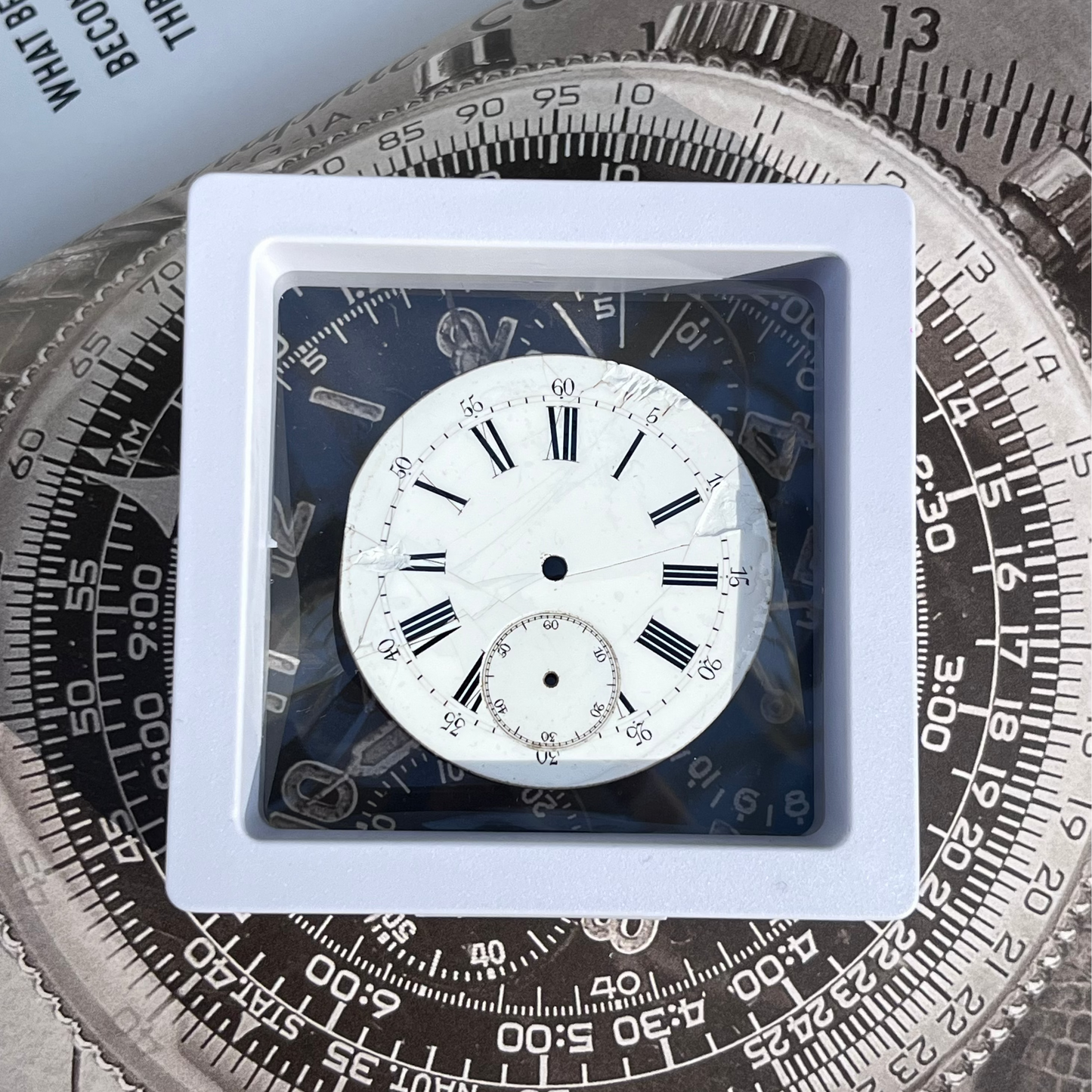 UNSIGNED ANTIQUE ENAMEL POCKET WATCH DIAL SMALL SECONDS SWISS STYLE LATE 19TH CENTURY PRE-LOVED COLLECTOR’S DIAL