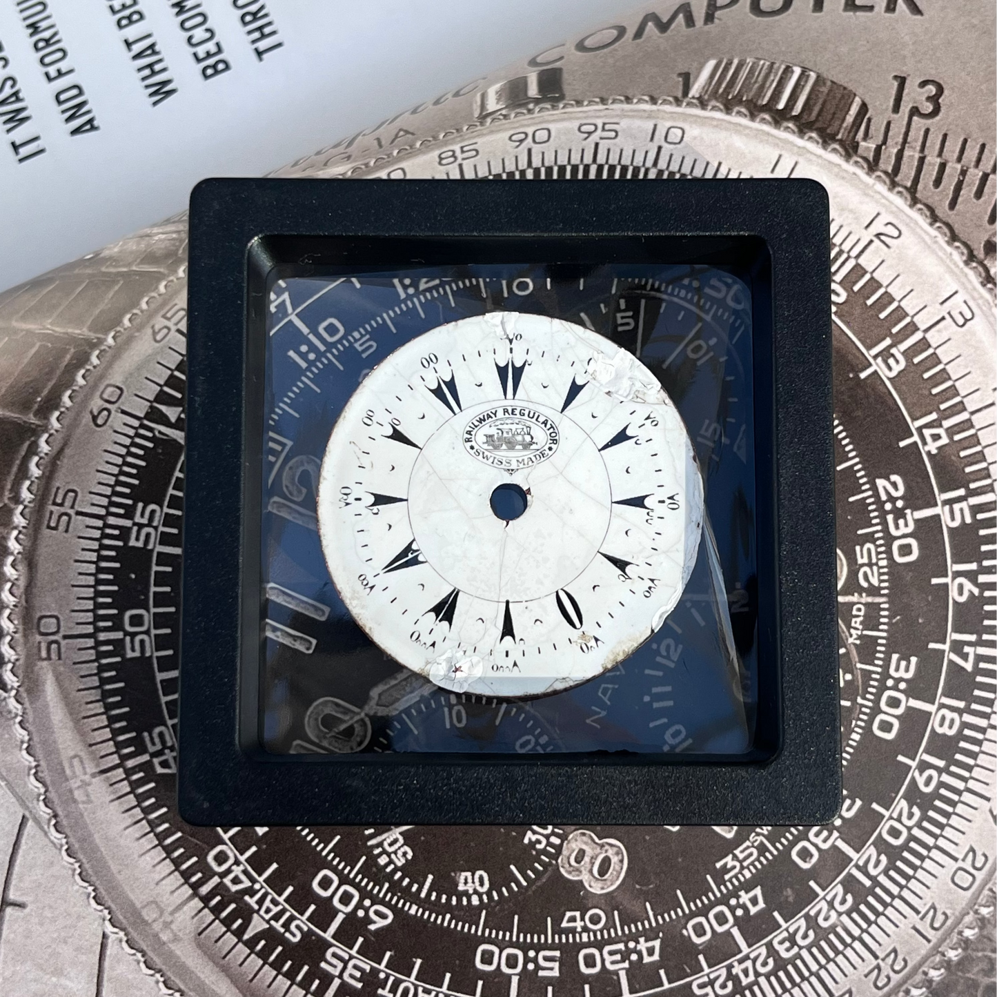 RAILWAY REGULATOR SWISS MADE ANTIQUE ENAMEL POCKET WATCH DIAL RAILROAD STYLE LATE 19TH CENTURY PRE-LOVED COLLECTOR’S DIAL