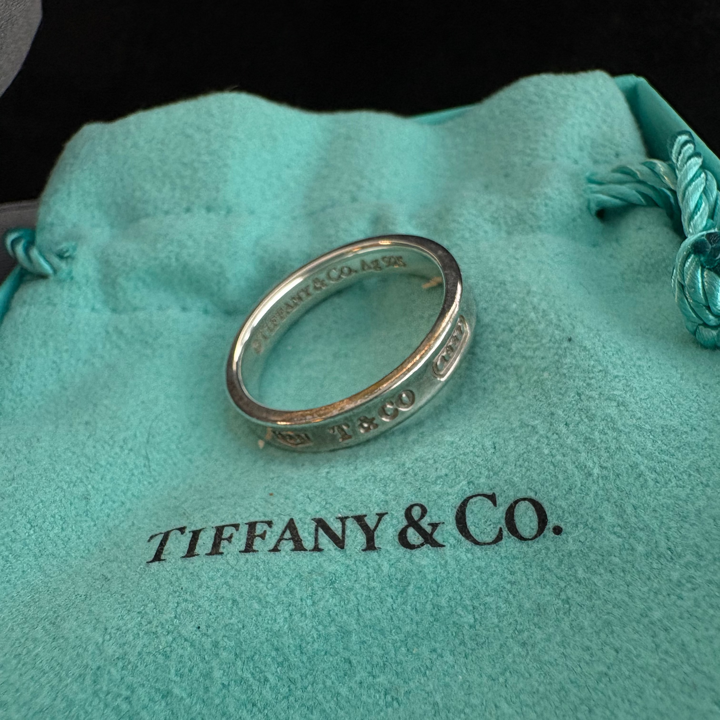 TIFFANY & CO 1837 ICONIC RING JEWELLERY SILVER925 SIZE: 11