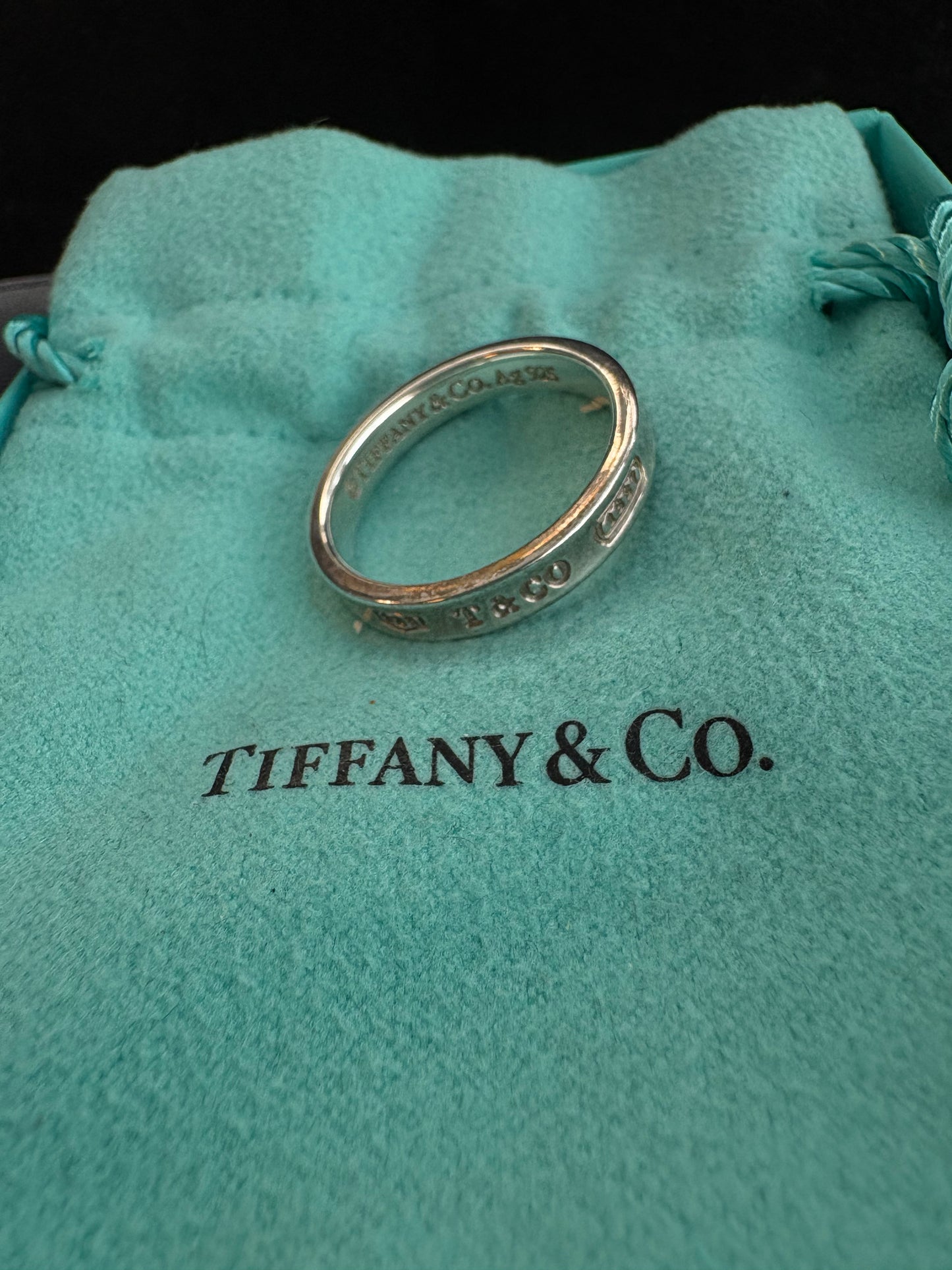 TIFFANY & CO 1837 ICONIC RING JEWELLERY SILVER925 SIZE: 11
