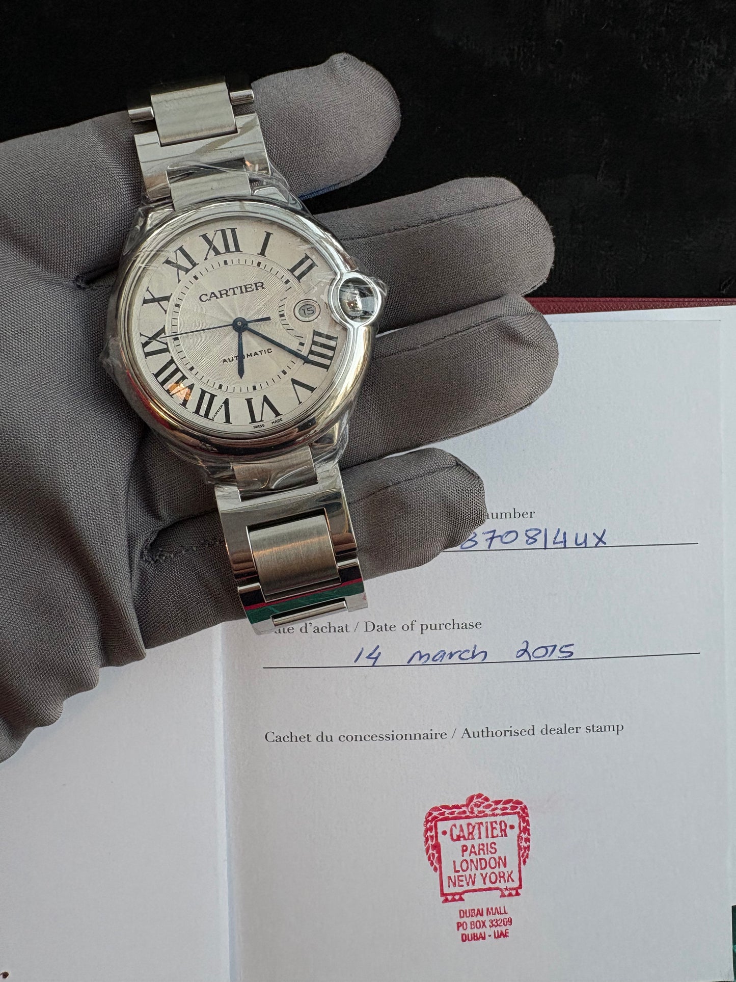 CARTIER BALLON BLEU 42MM AUTOMATIC REF3765 SWISS WATCH